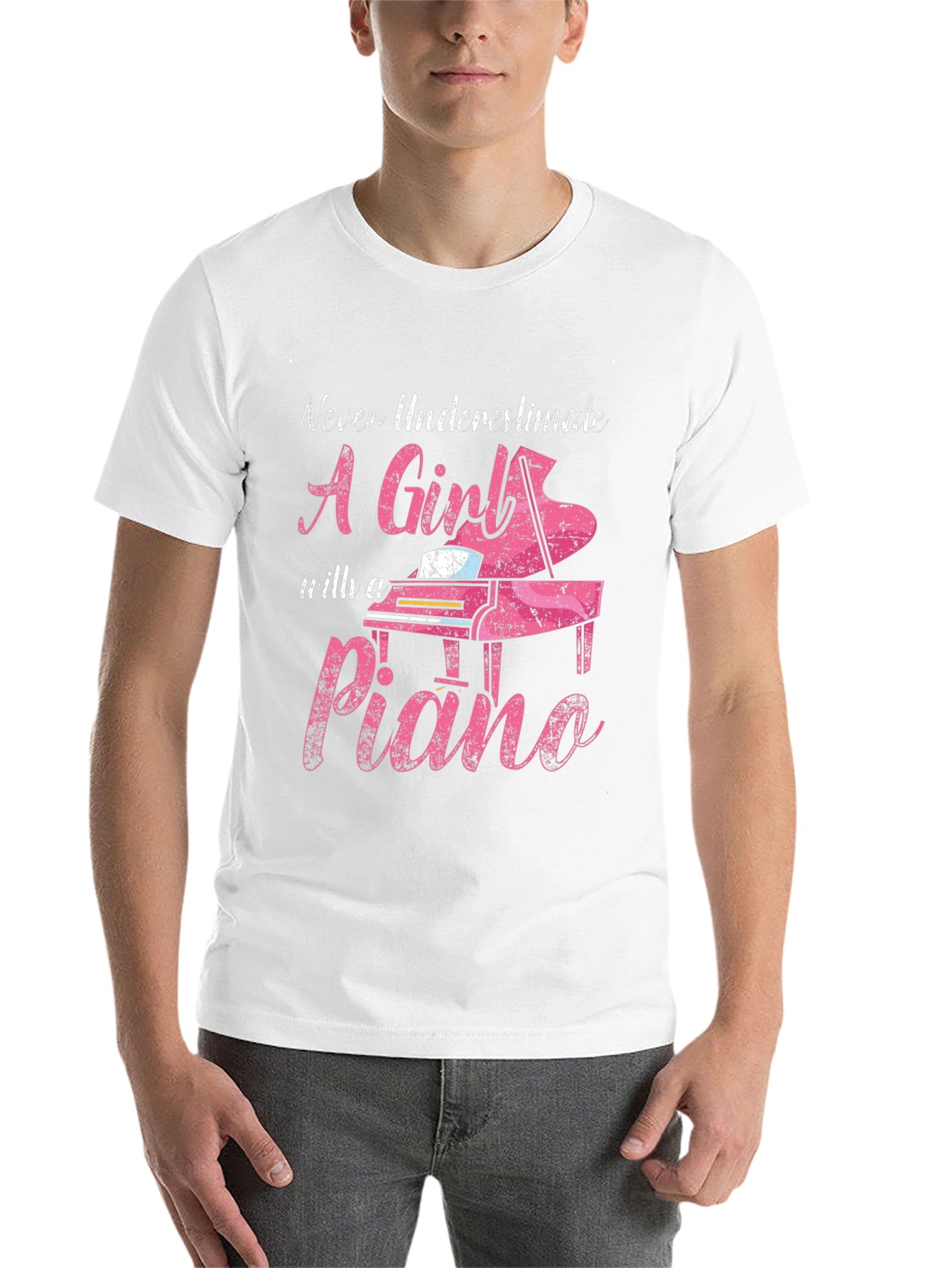 Black Never Underestimate A Girl with a Piano T-Shirt view 14