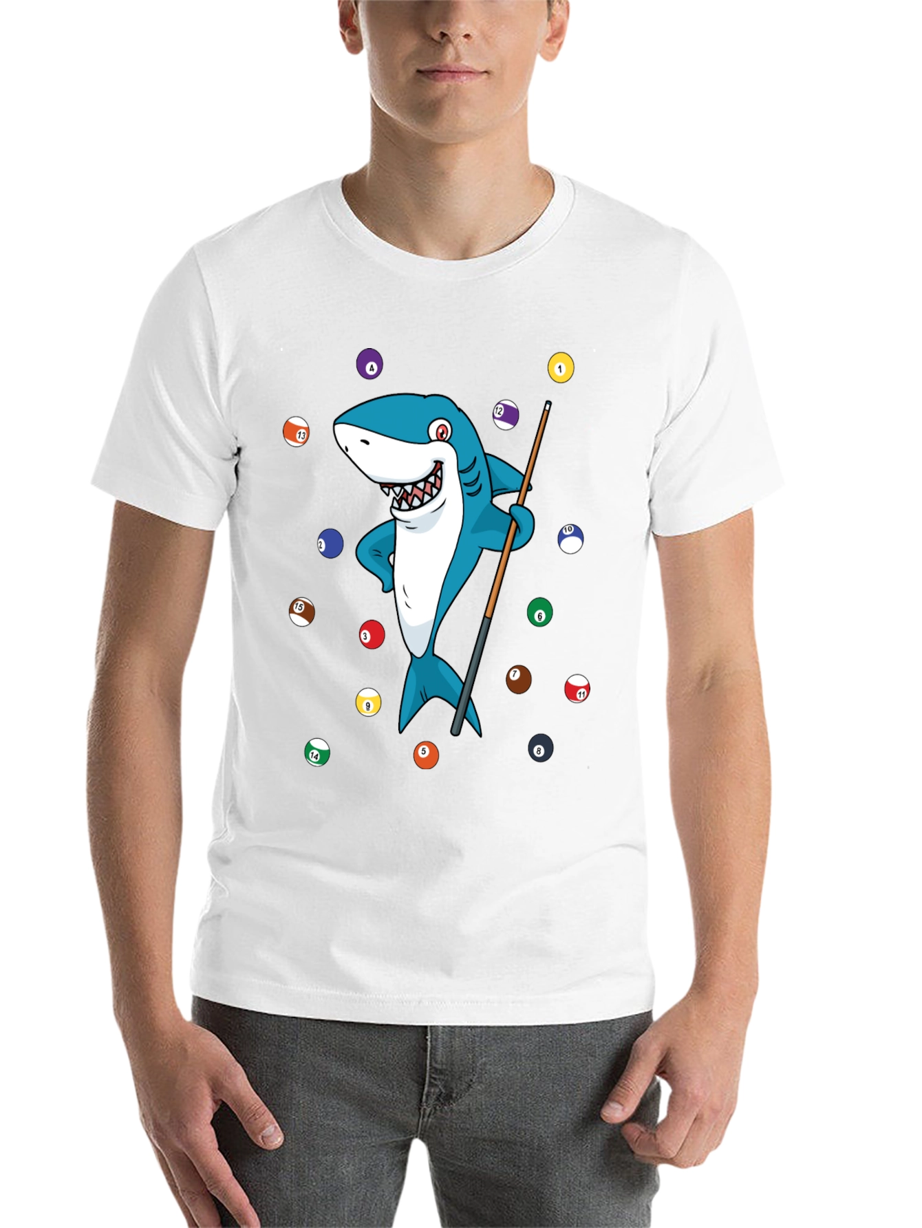 Black Shark Pool Player Graphic Tee view 14