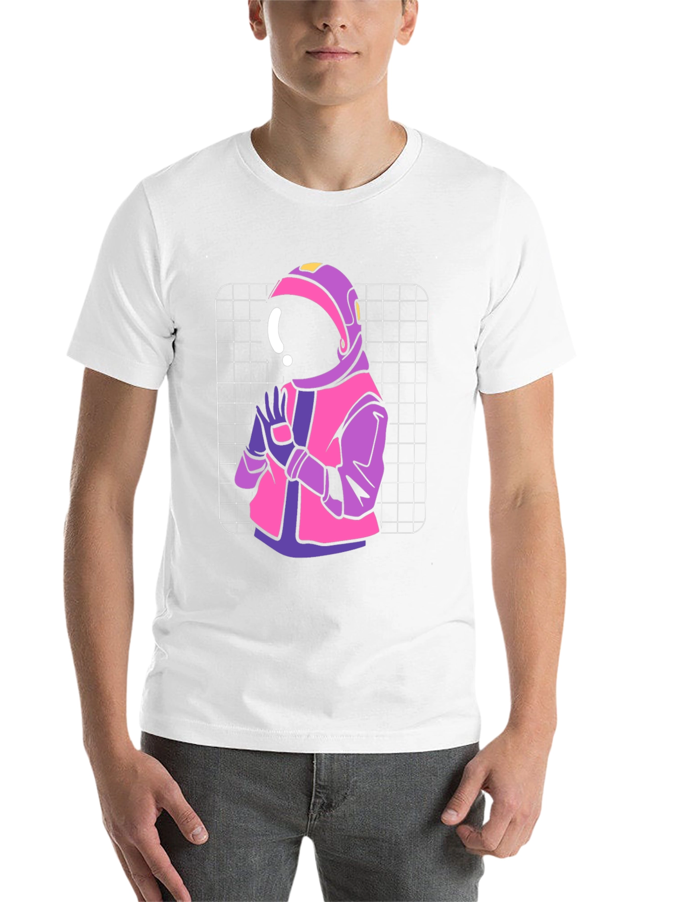 Black Retro Astronaut Graphic T-Shirt view 14