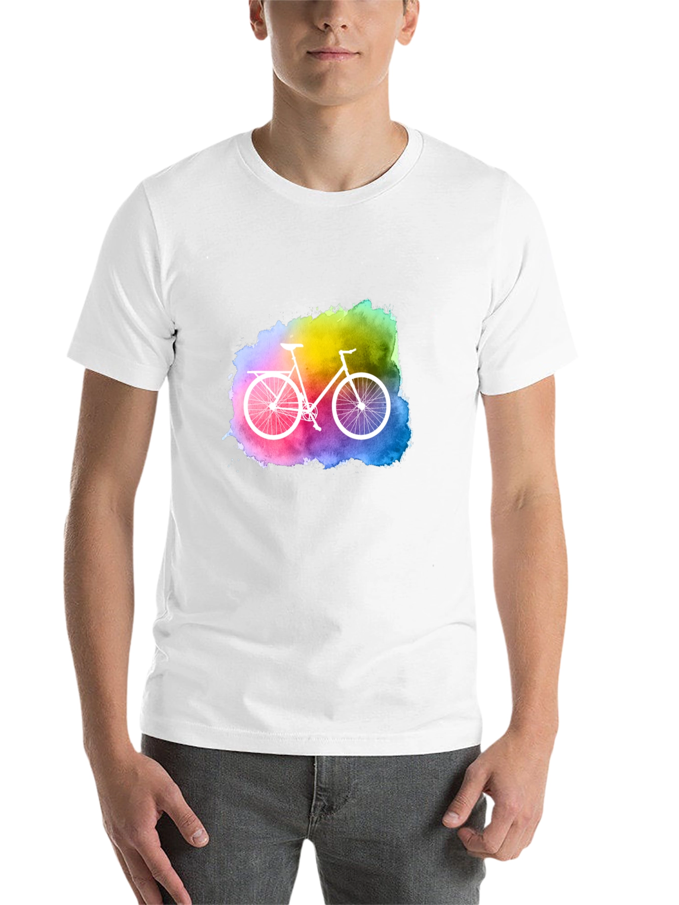 Black Watercolor Bike Graphic Tee - Unique Style view 14