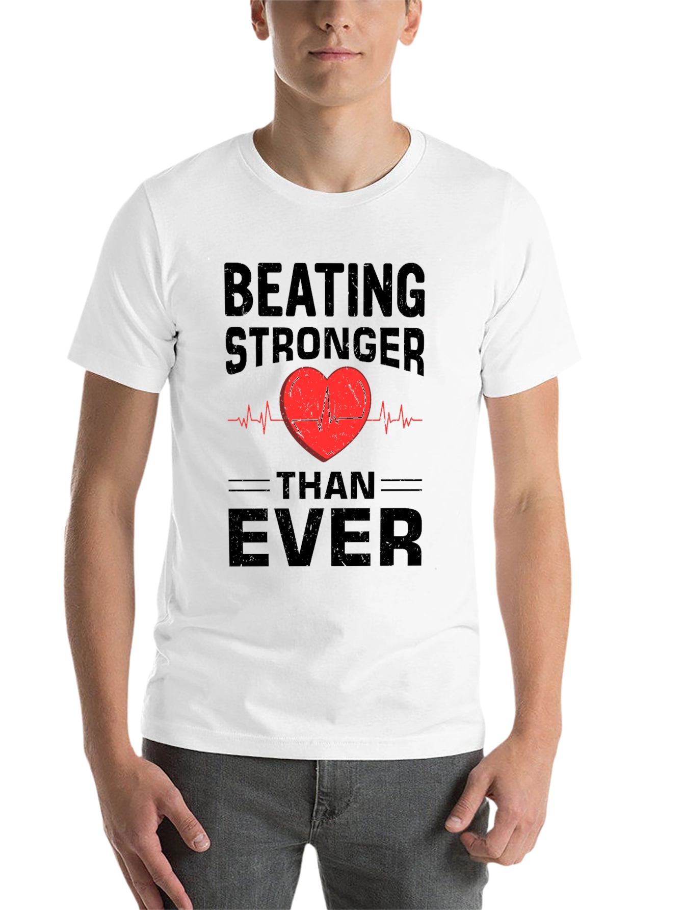 Black Beating Stronger Than Ever Graphic T-Shirt view 14