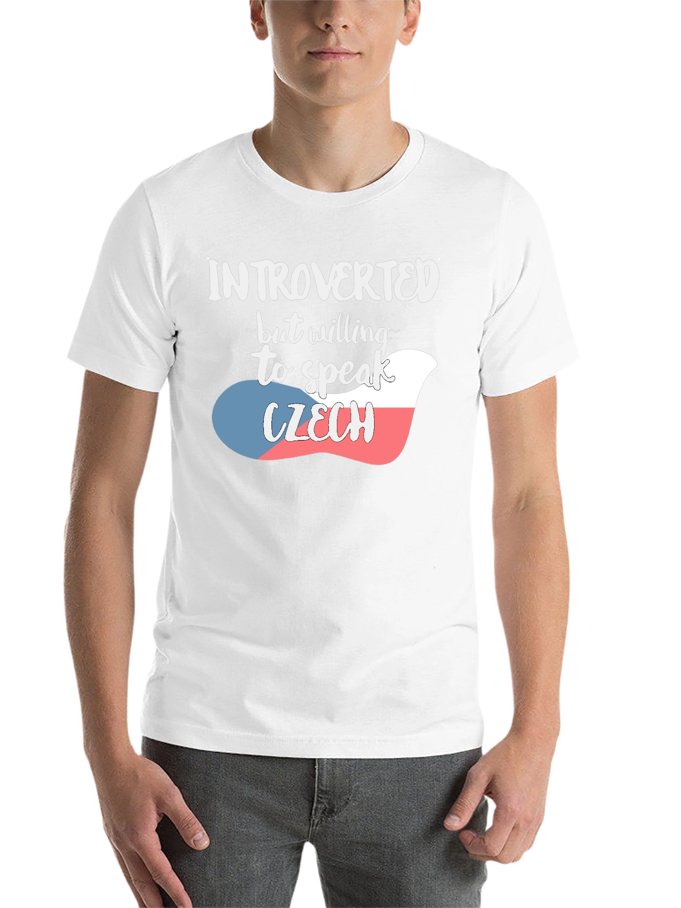 Black Introverted Czech Flag T-Shirt view 14