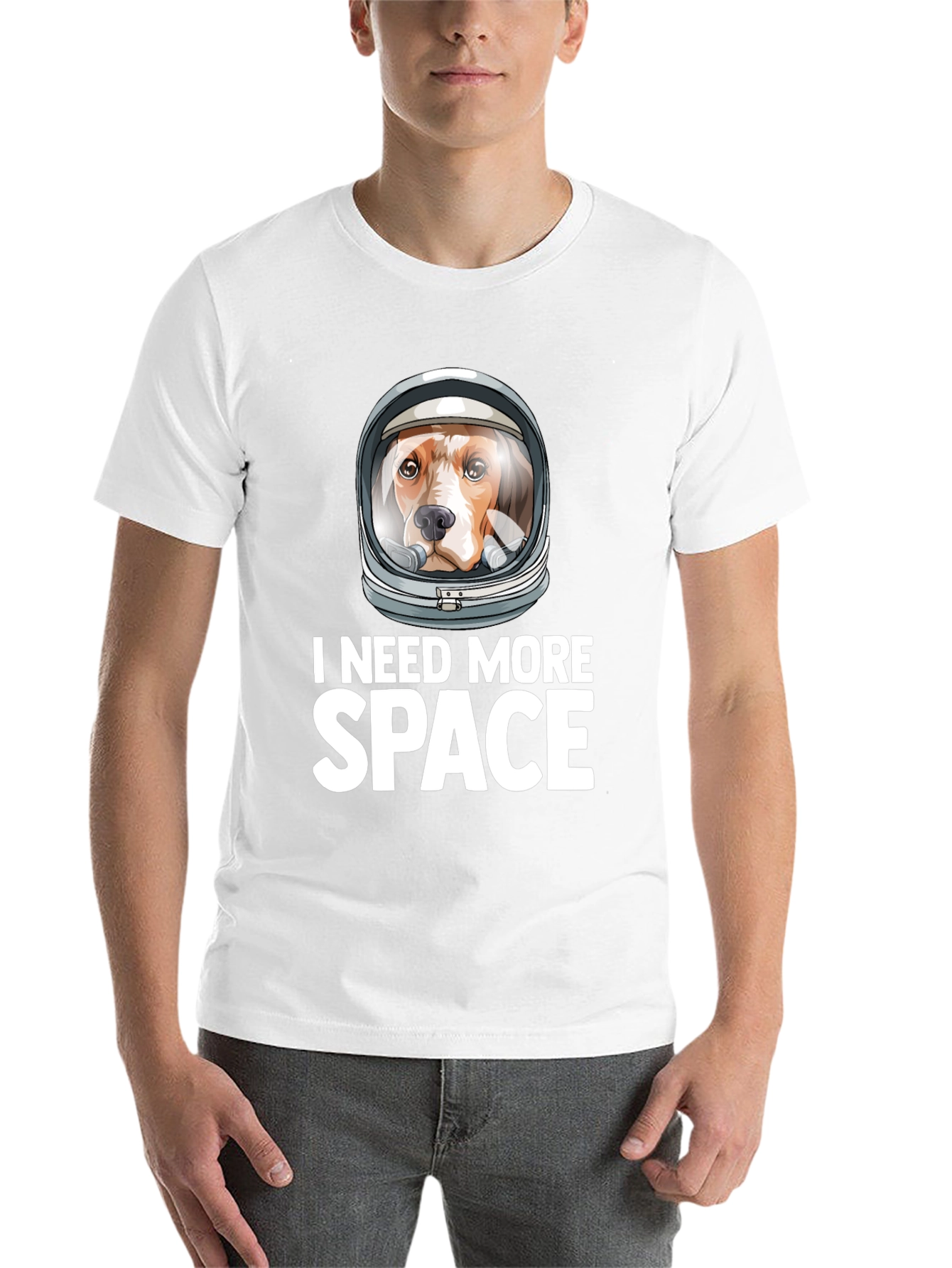 Black Dog Astronaut T-Shirt - I Need More Space view 14
