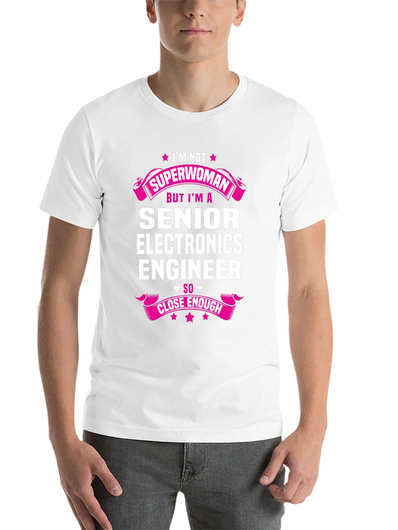 Black Senior Electronics Engineer T-Shirt - Superwoman Alternative view 14