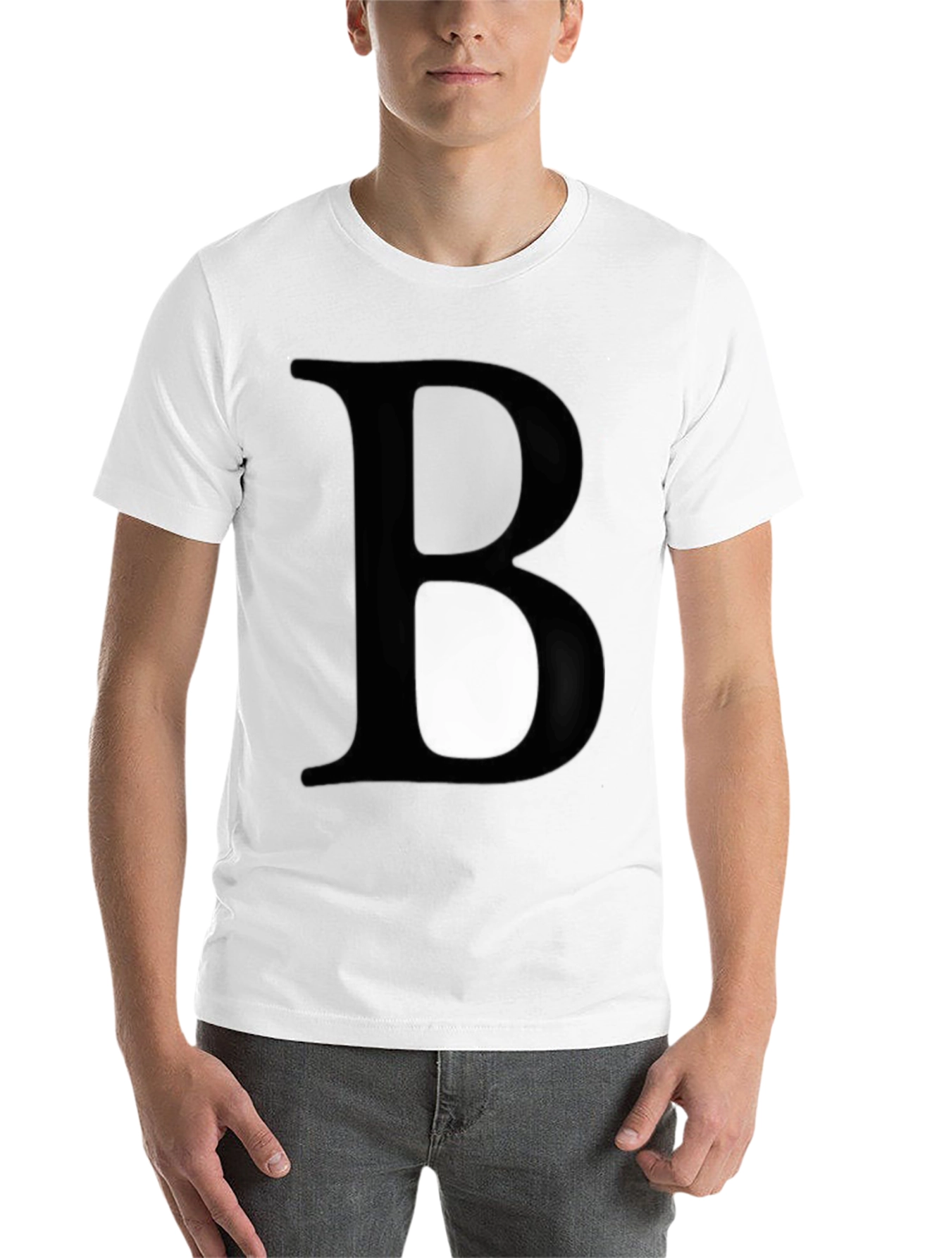 Black Bold "B" Graphic T-Shirt - Stylish Casual Wear view 14