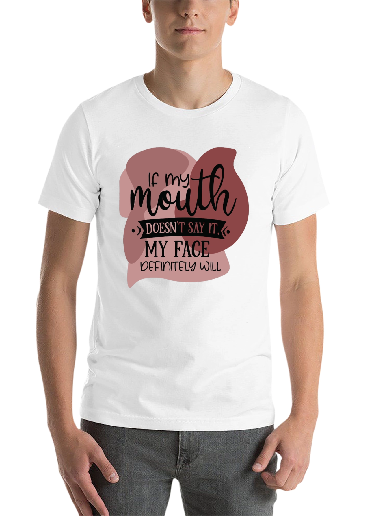 Black Funny 'If my mouth doesn't say it' Graphic Tee view 14