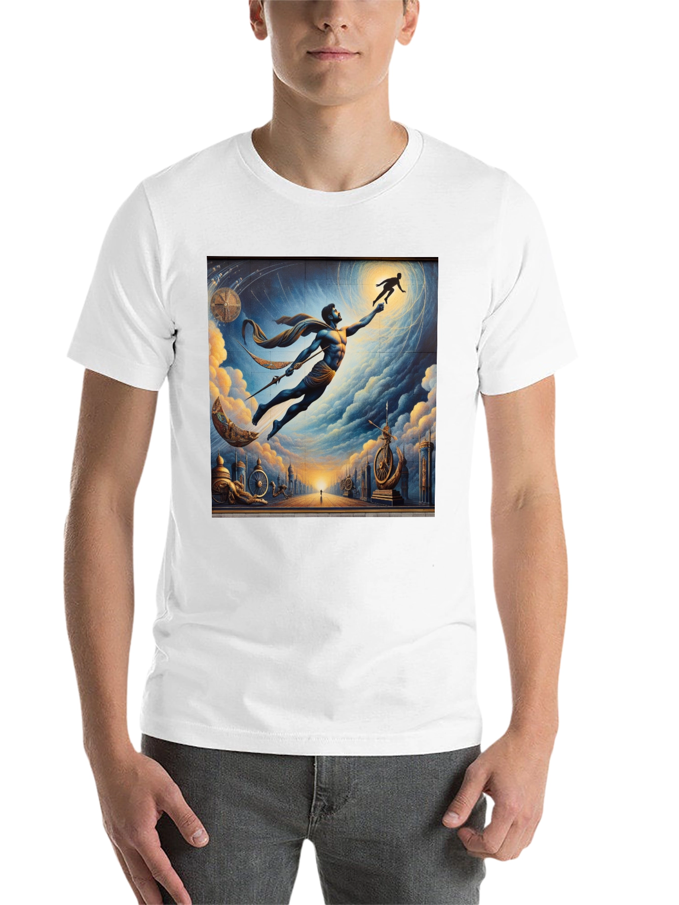 Black Celestial Reach Graphic Tee view 14