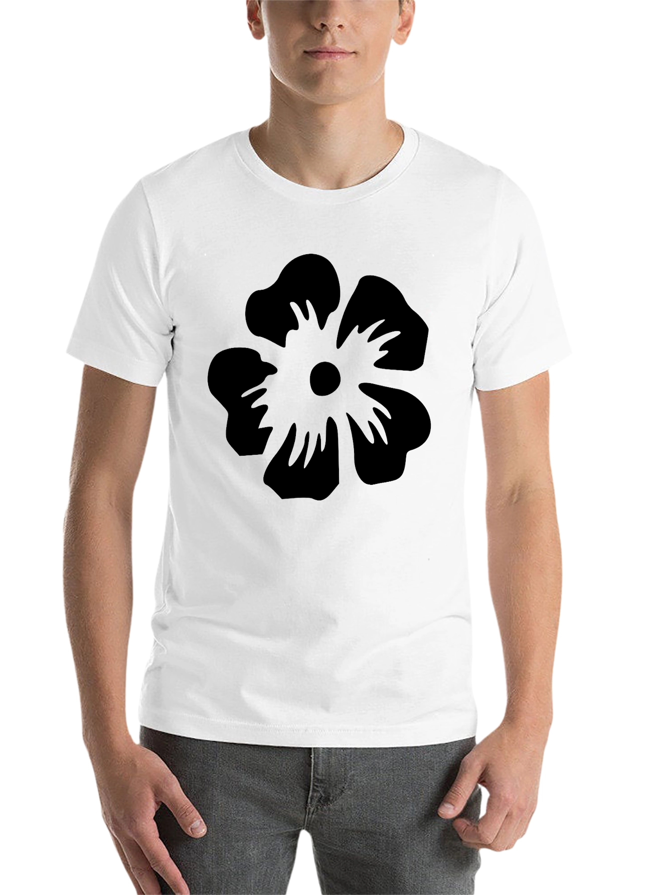 Black Black Floral Graphic Tee - Casual Style view 14