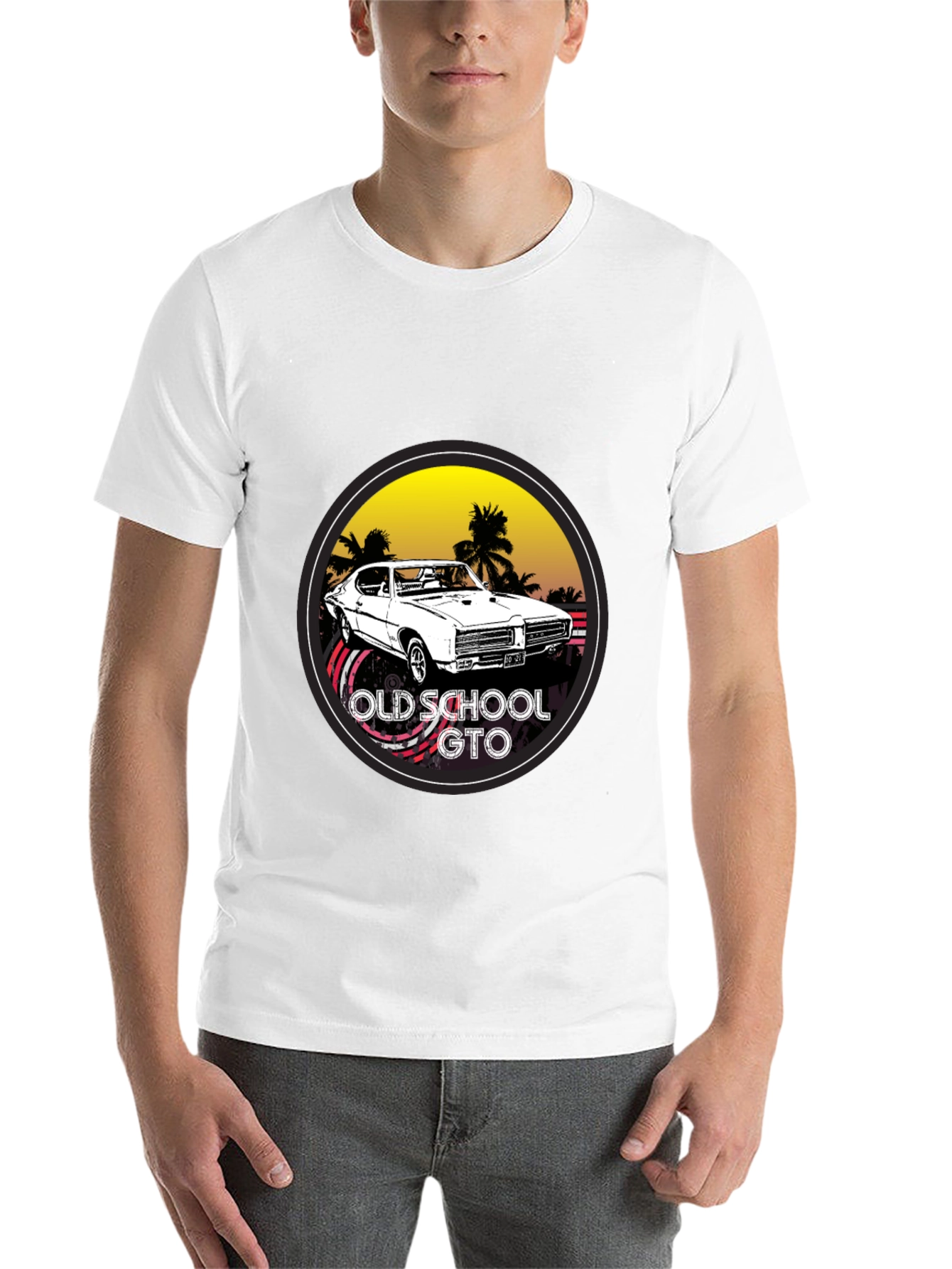 Black Old School GTO T-Shirt - Classic Car Tee view 14