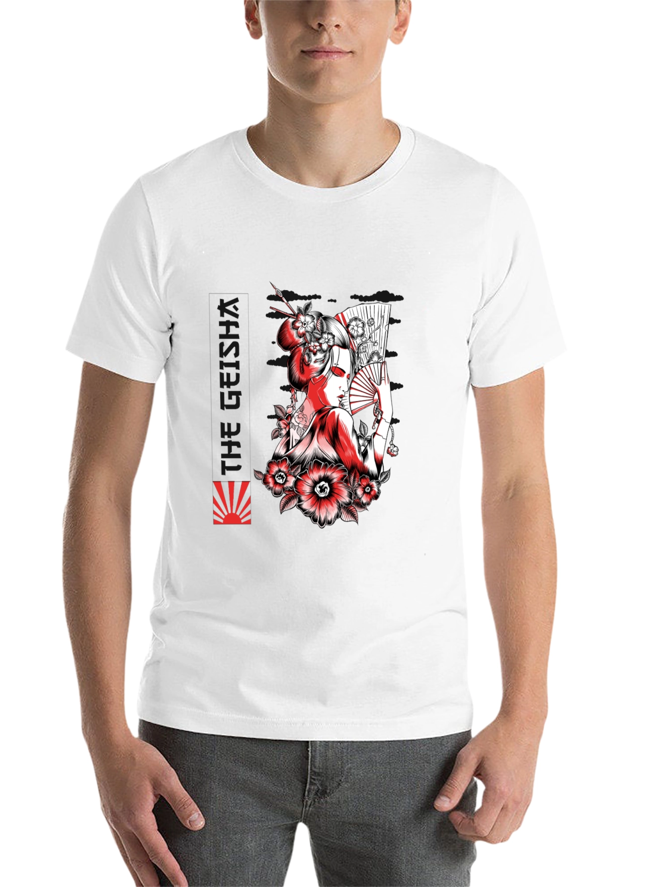Black Geisha Art Graphic Tee - Black view 14