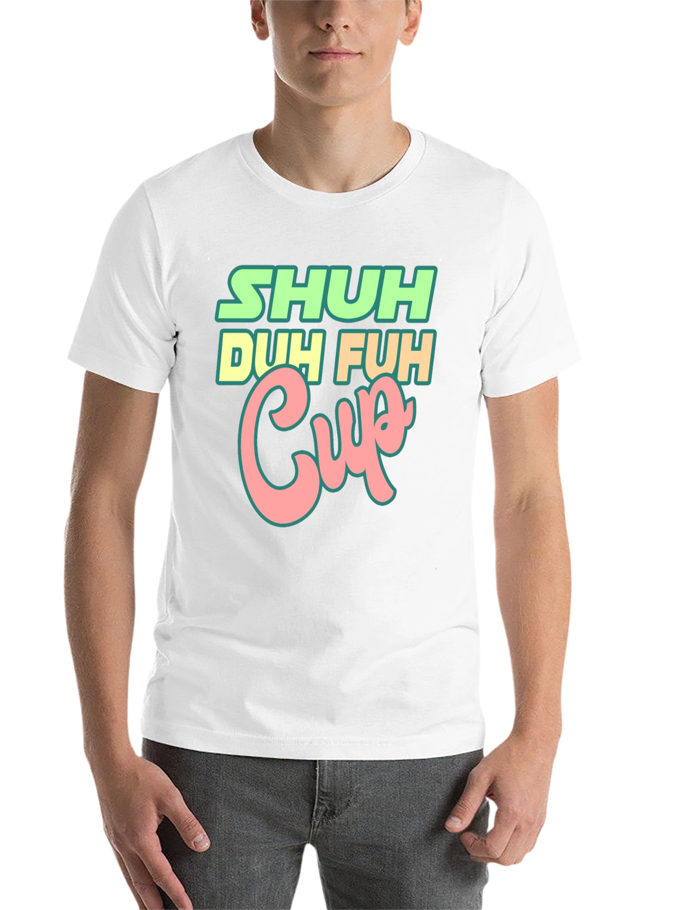Black Shuh Duh Fuh Cup Black T-Shirt Funny Graphic Tee view 14