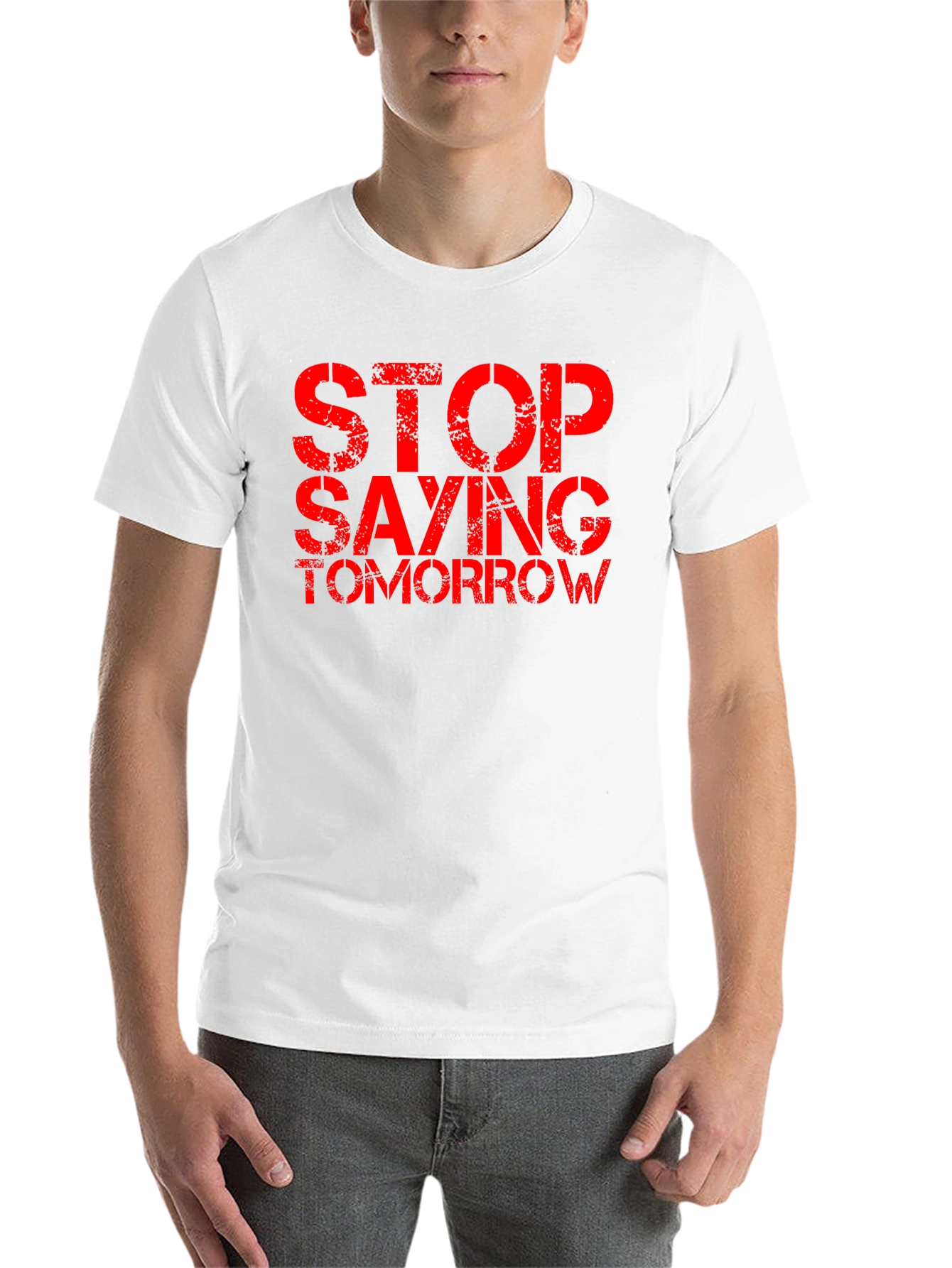 Black Stop Saying Tomorrow Graphic Tee view 14