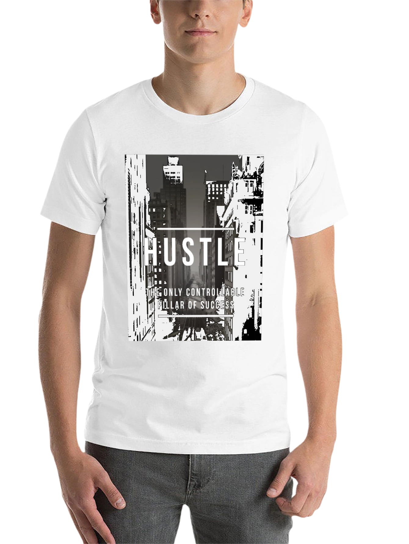 Black Hustle Graphic T-Shirt - Motivational Streetwear view 14