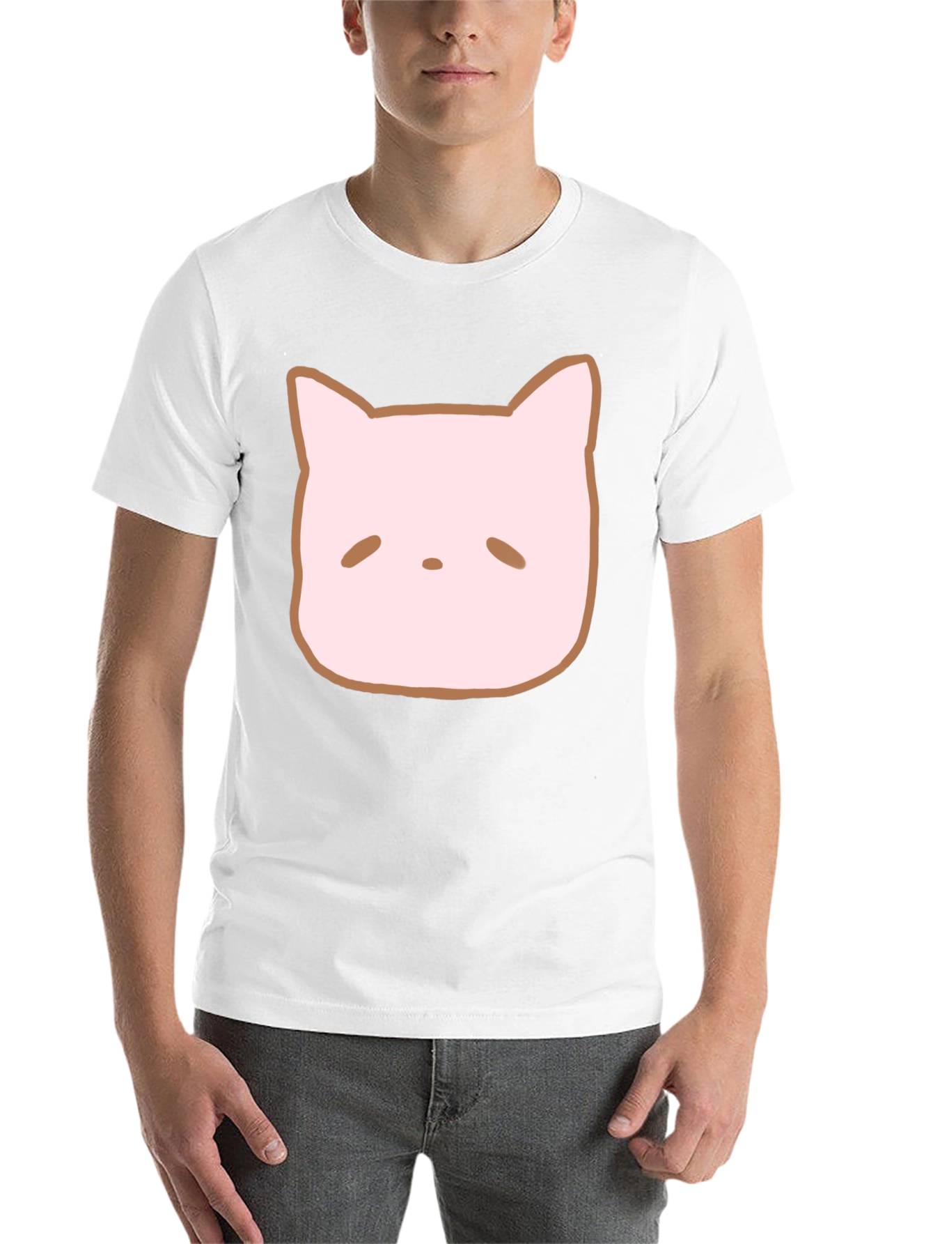 Black Cute Cat Face Graphic Tee - Casual Style view 14