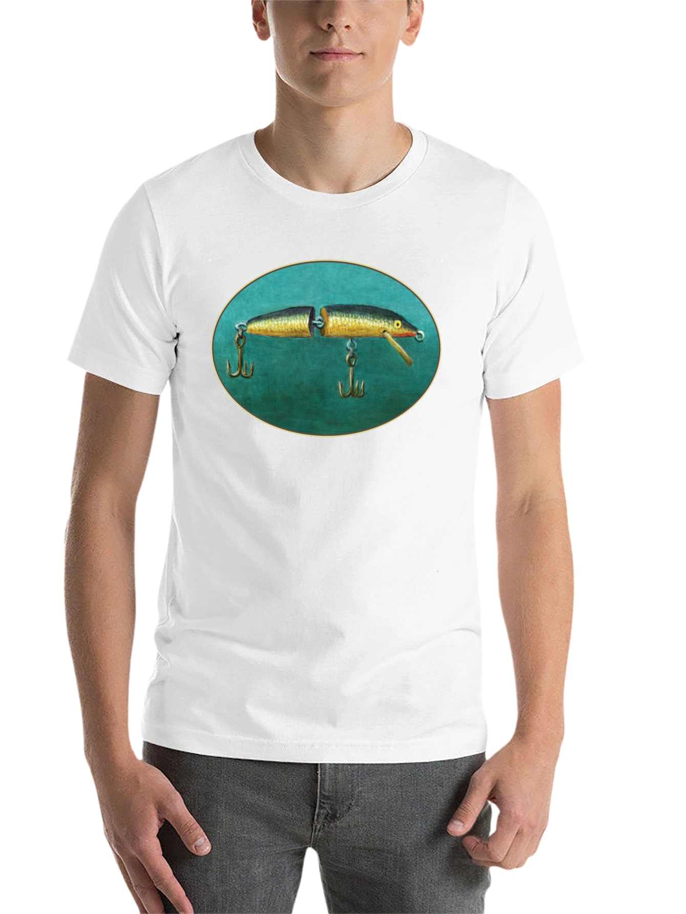 Black Vintage Fishing Lure Tee - Unique Graphic T-Shirt view 14