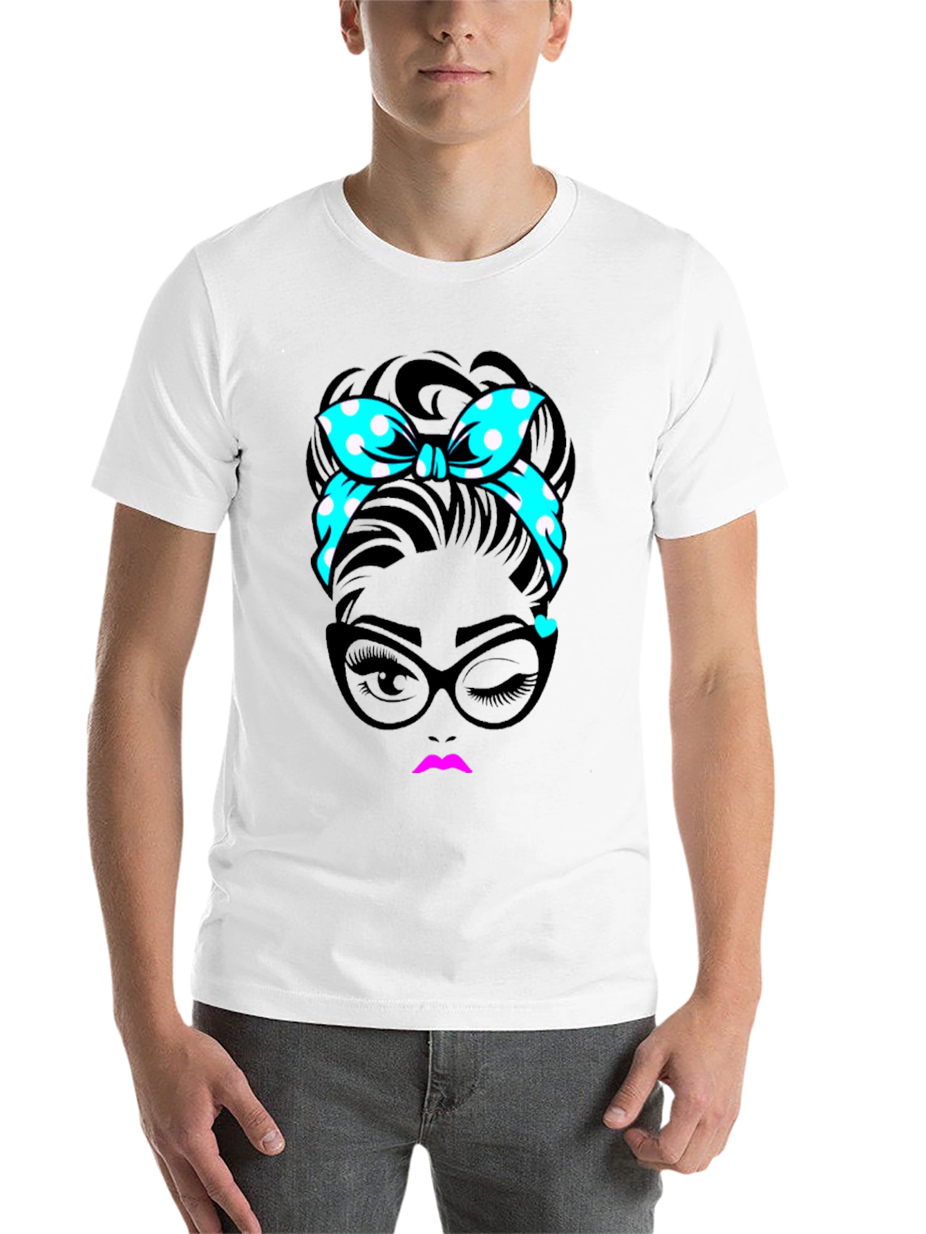 Black Retro Chic Woman Graphic T-Shirt view 14