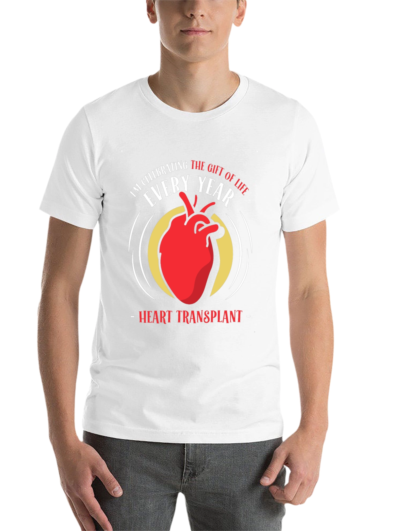 Black Heart Transplant Gift of Life Tee view 14