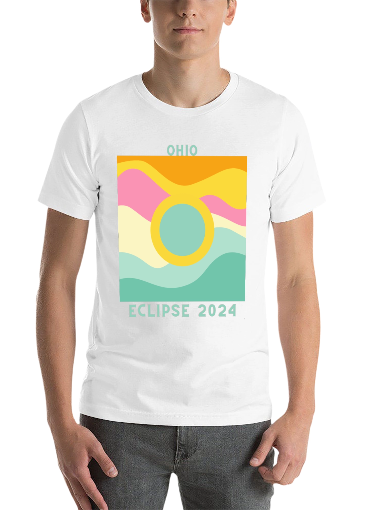 Black Ohio Eclipse 2024 Graphic Tee view 14
