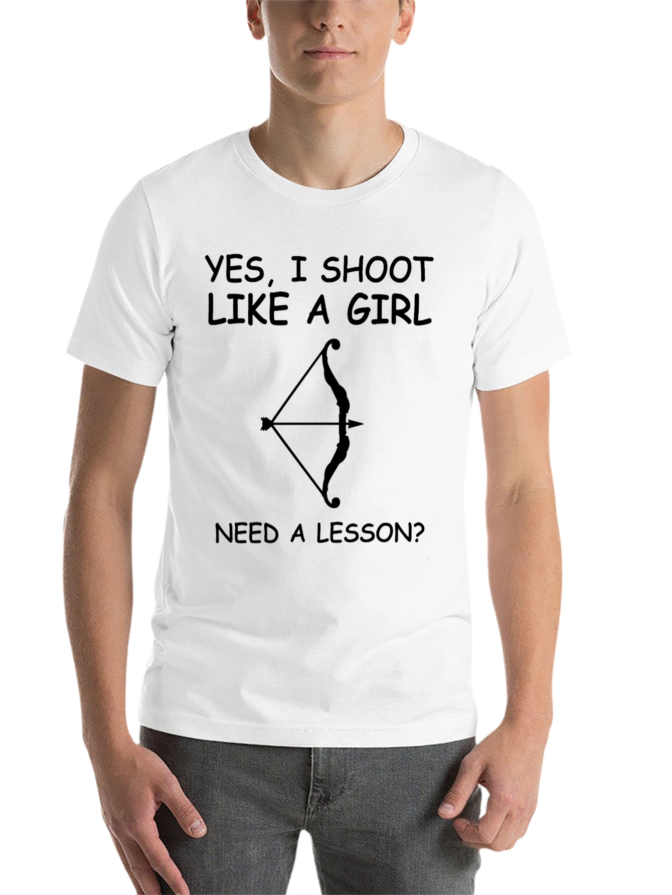 Black Funny Archer T-Shirt - Shoot Like A Girl view 14