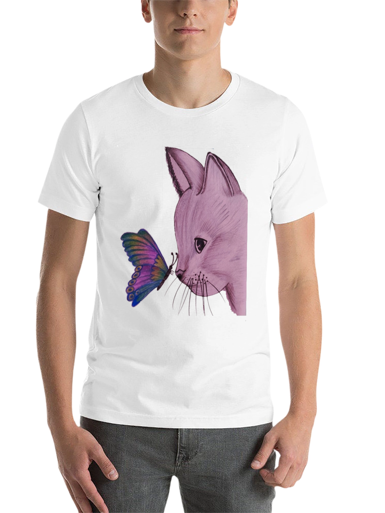 Black Fox and Butterfly Graphic Tee view 14