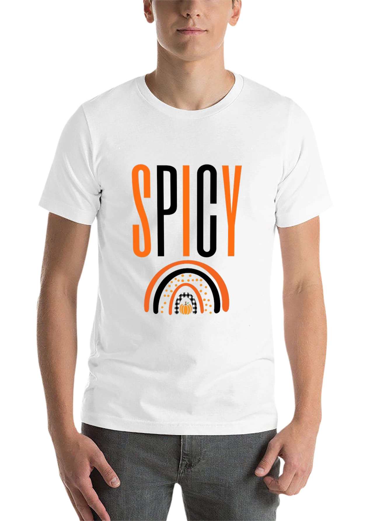 Black Spicy Pumpkin Rainbow Graphic Tee view 14
