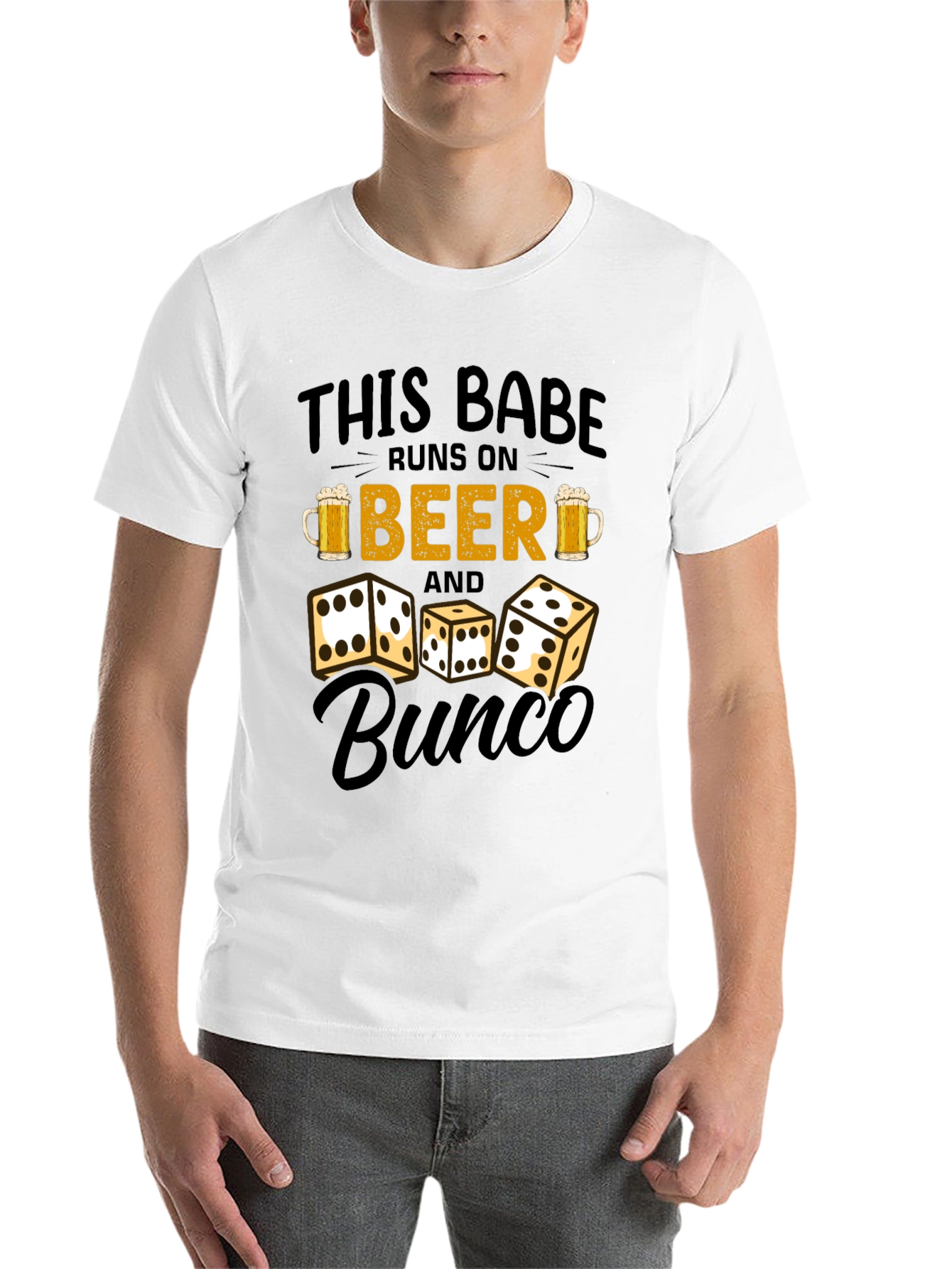 Runs on Beer and Bunco T-Shirt - 14