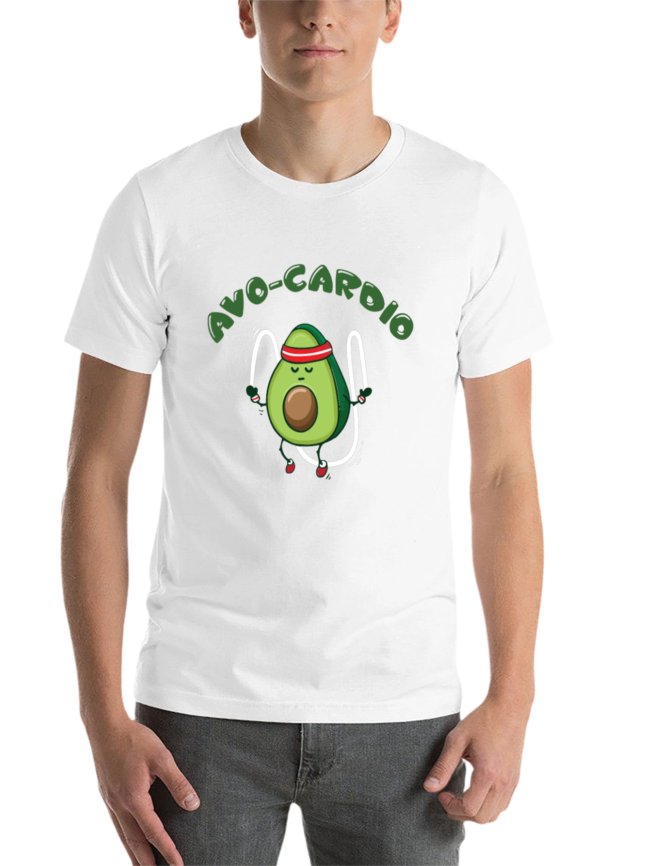 Black Avo-Cardio Black T-Shirt - Avocado Exercise Tee view 14