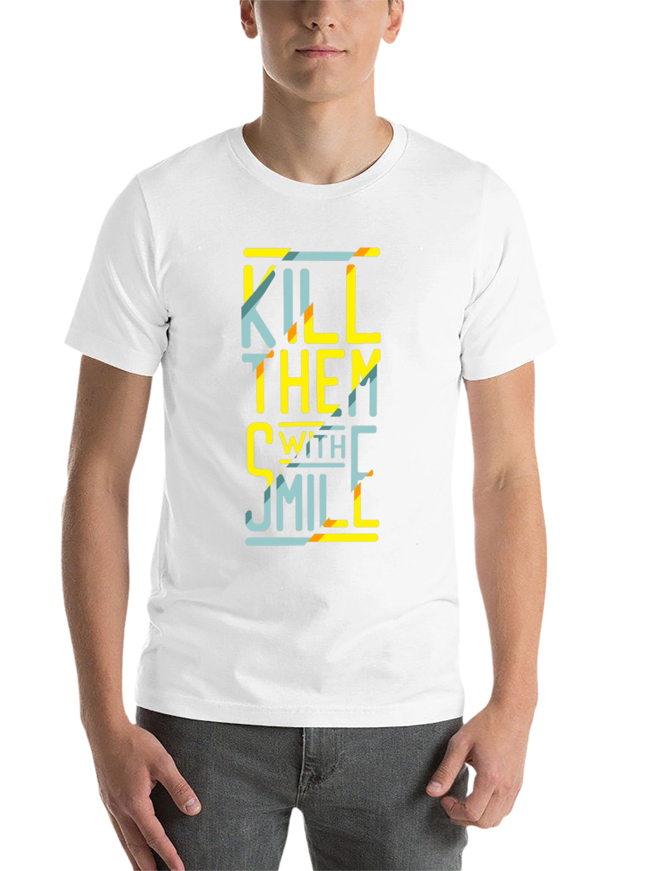Black Kill Them With Smile Graphic Tee - Black view 14