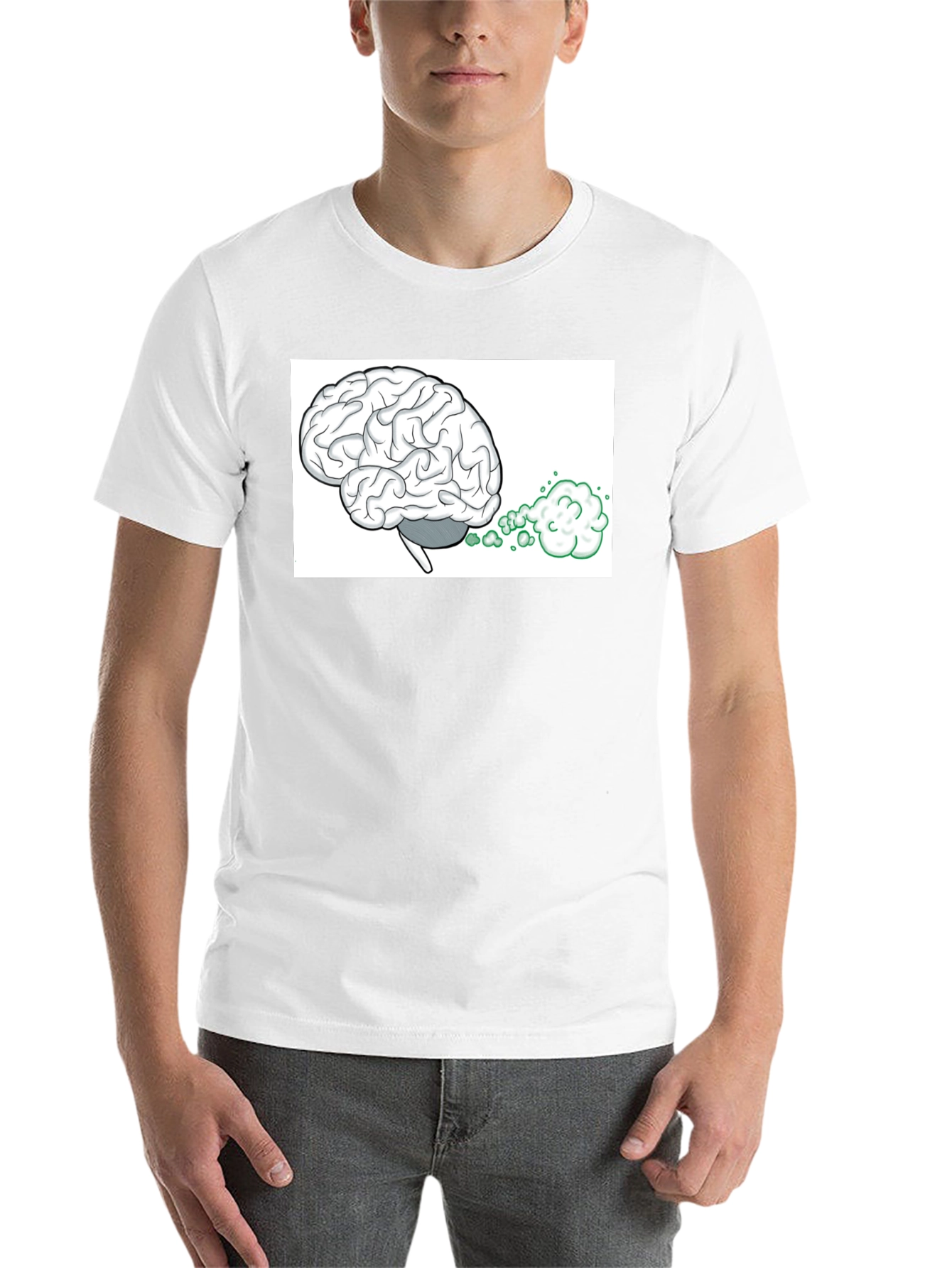 Black Brain Fart Graphic Tee - Funny Novelty T-Shirt view 14