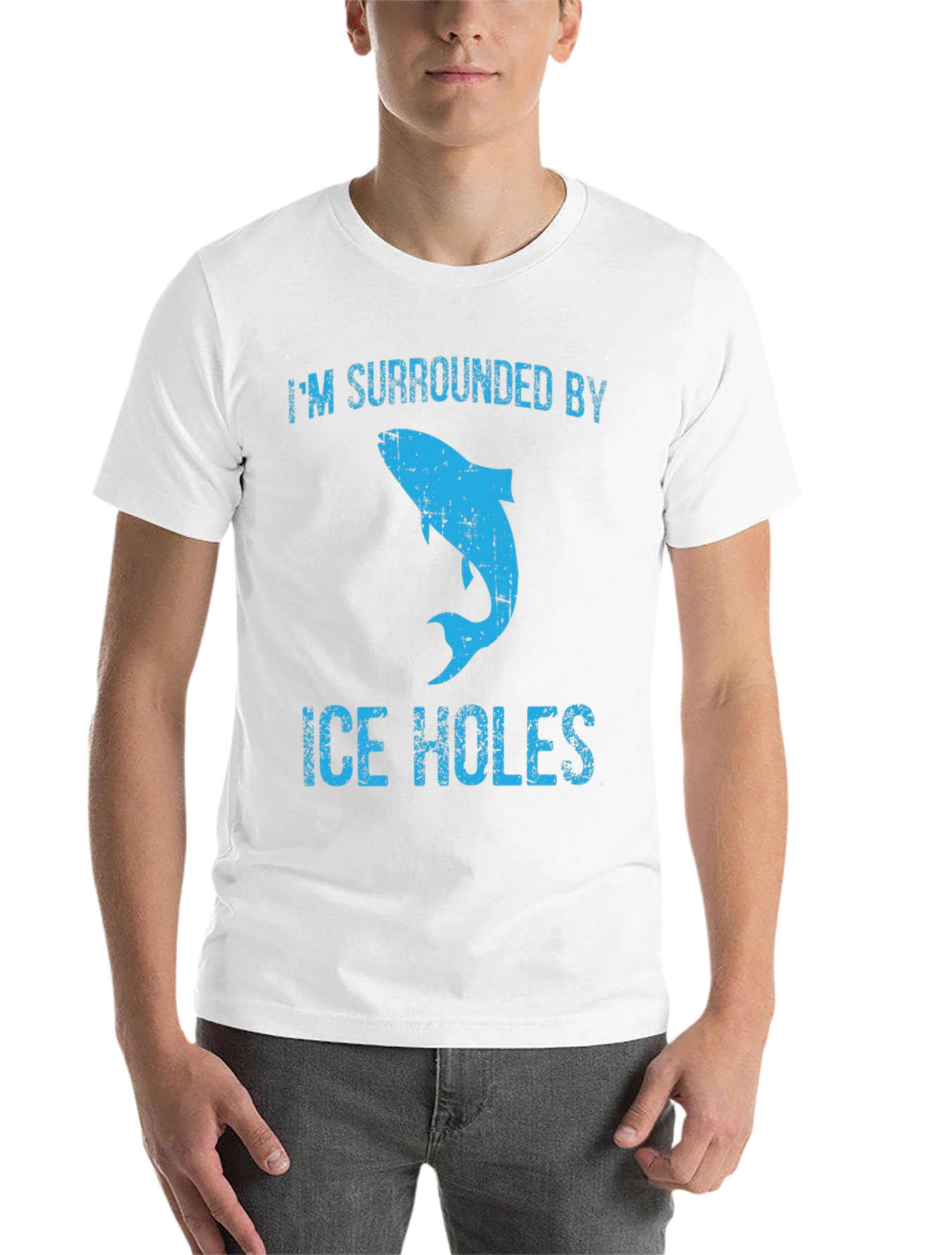 Black I'm Surrounded By Ice Holes T-Shirt view 14