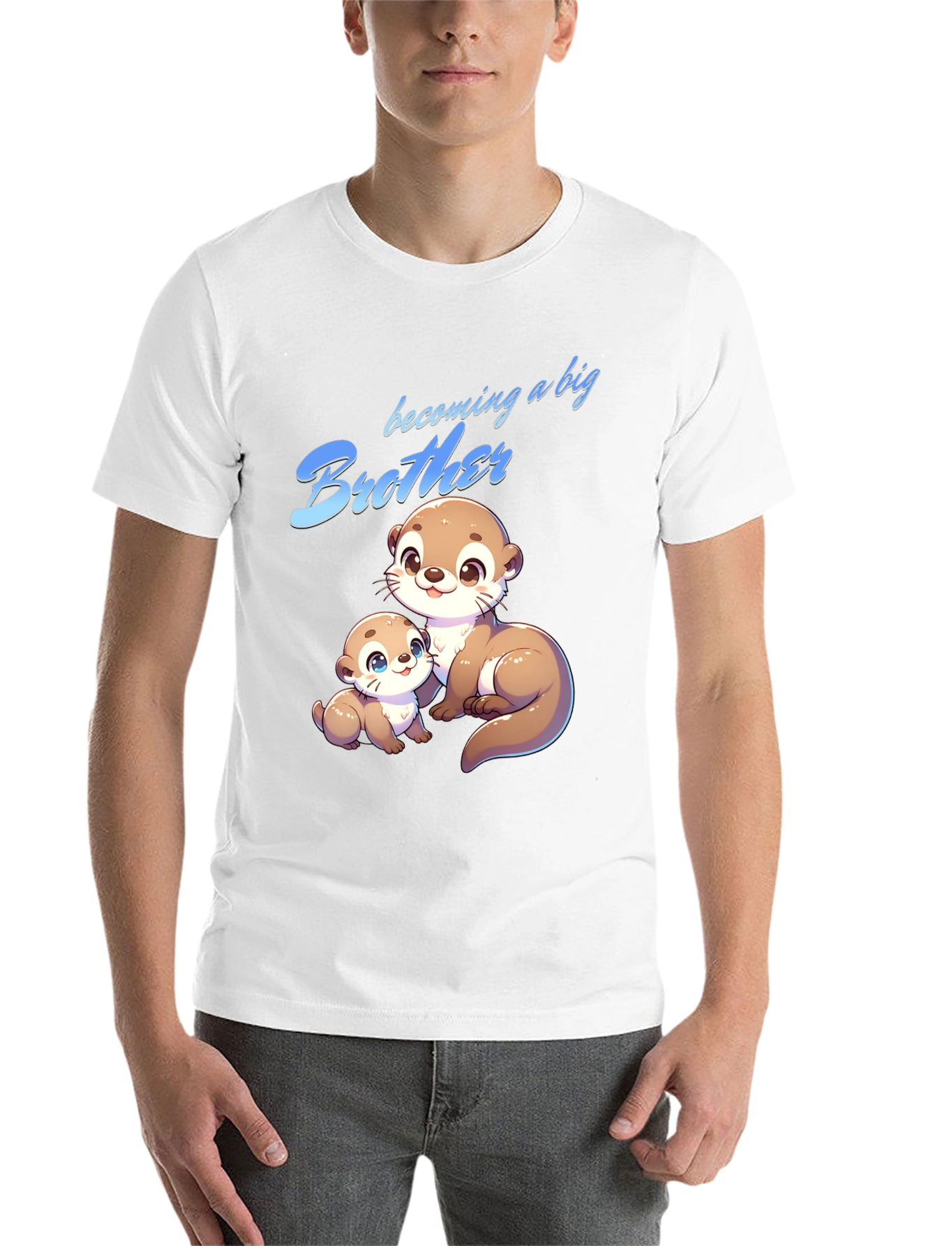 Black Becoming a Big Brother Otter T-Shirt view 14