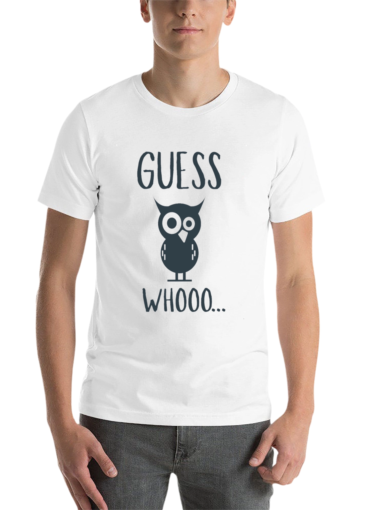 Black Guess Whooo Owl T-Shirt - Black Cotton Tee view 14