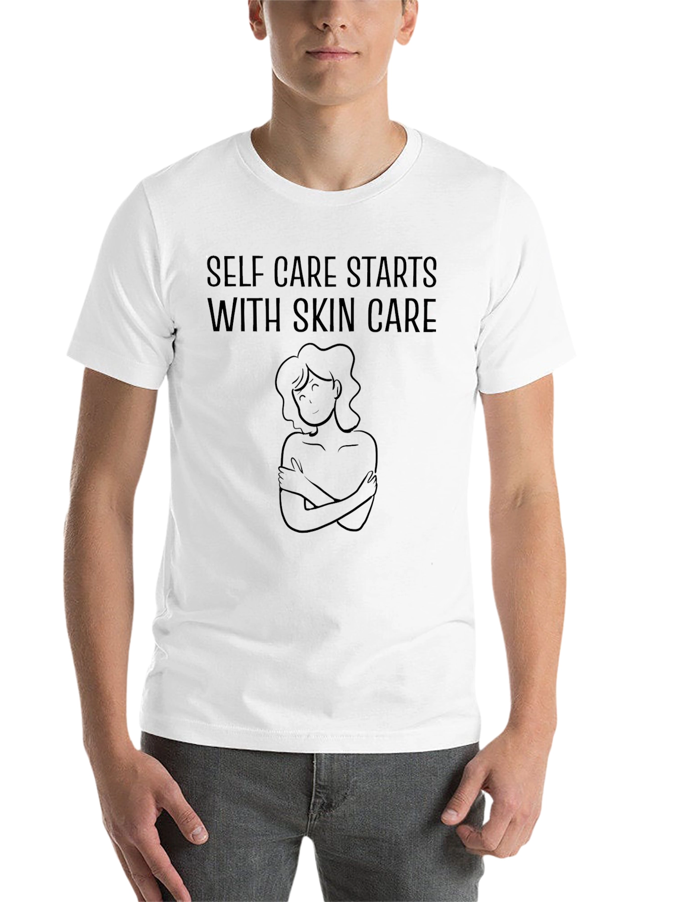 Black Self Care Starts with Skin Care T-Shirt view 14