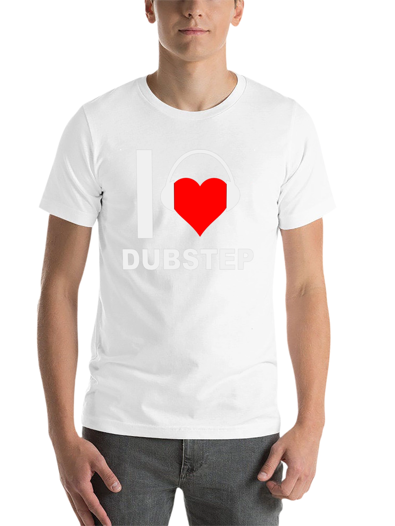 Black I Love Dubstep Music T-Shirt - Black view 14