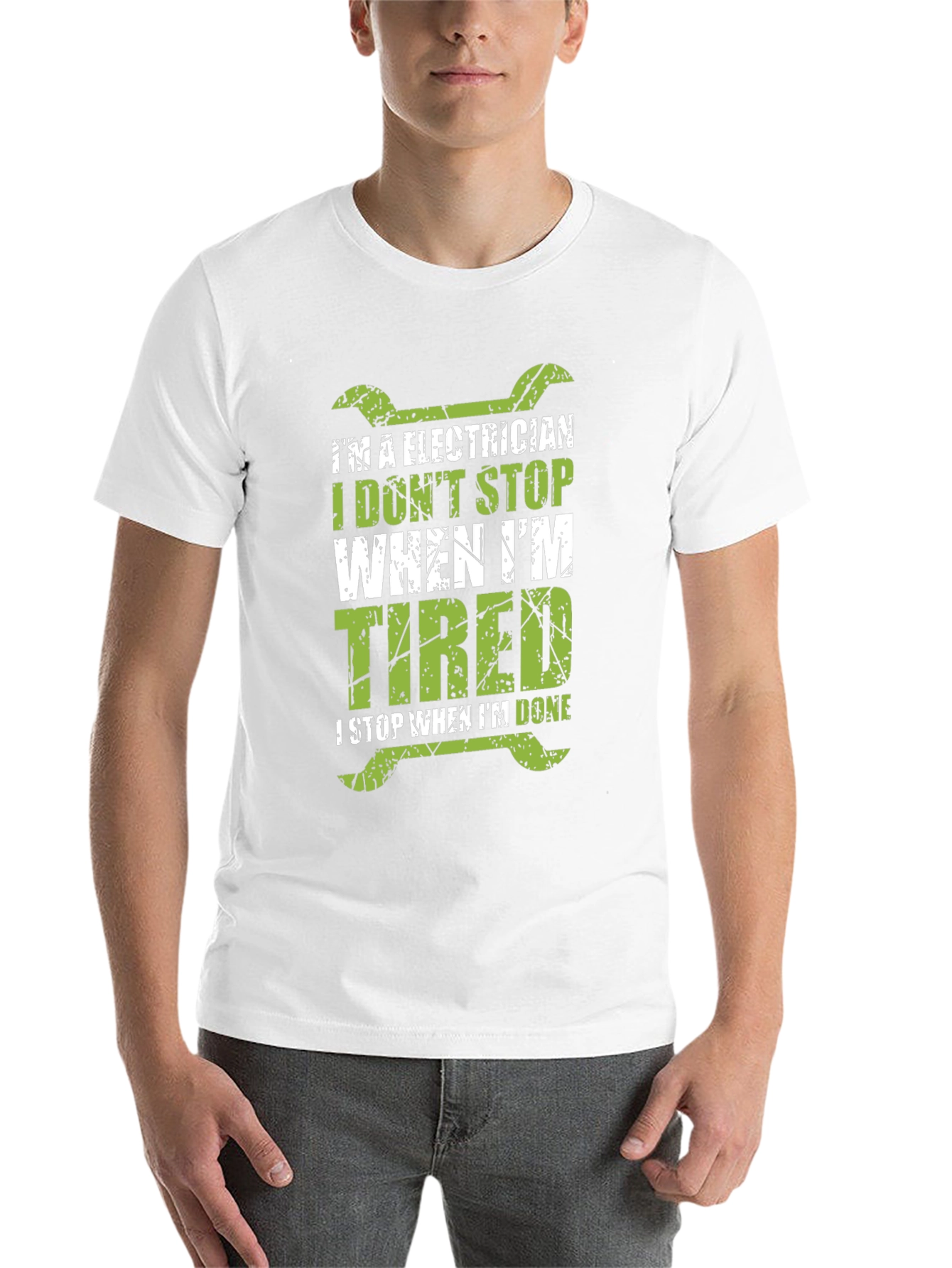 Black Electrician T-Shirt - I Don't Stop When I'm Tired view 14