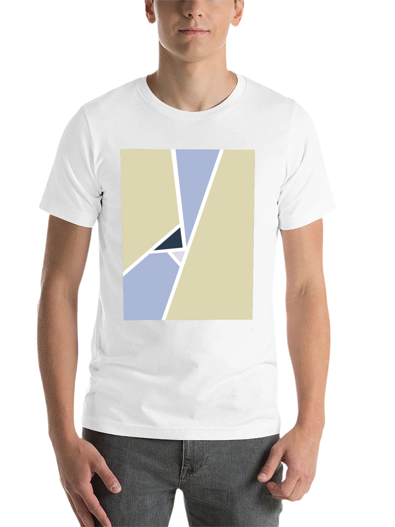 Black Geometric Minimalist Graphic Tee - Modern Art Style view 14