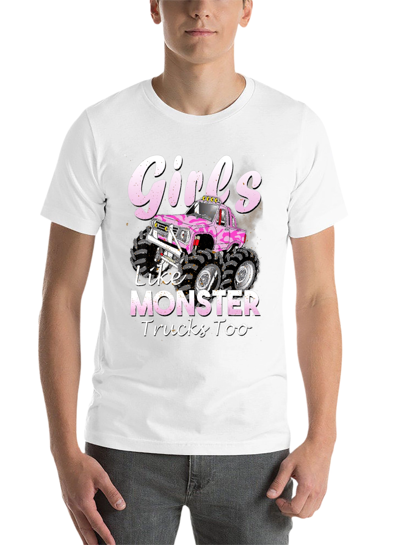 Black Girls Like Monster Trucks Too T-Shirt view 14
