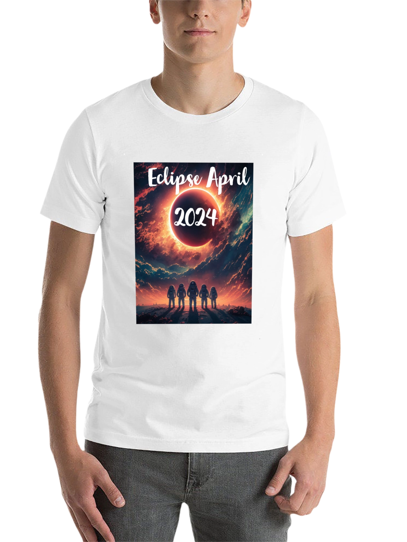 Black Eclipse April 2024 T-Shirt - Space Astronauts view 14