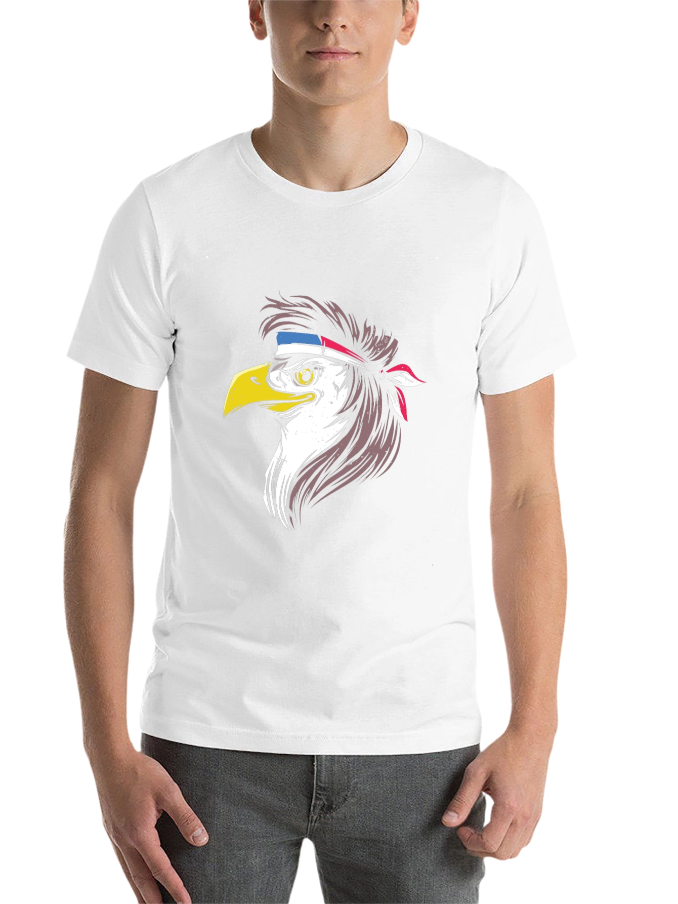 Black Eagle Head Graphic Tee - Patriotic Style view 14