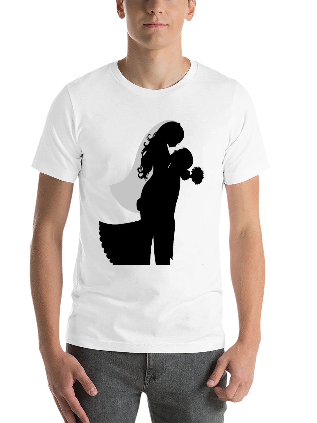 Black Bridal Silhouette Graphic Tee view 14