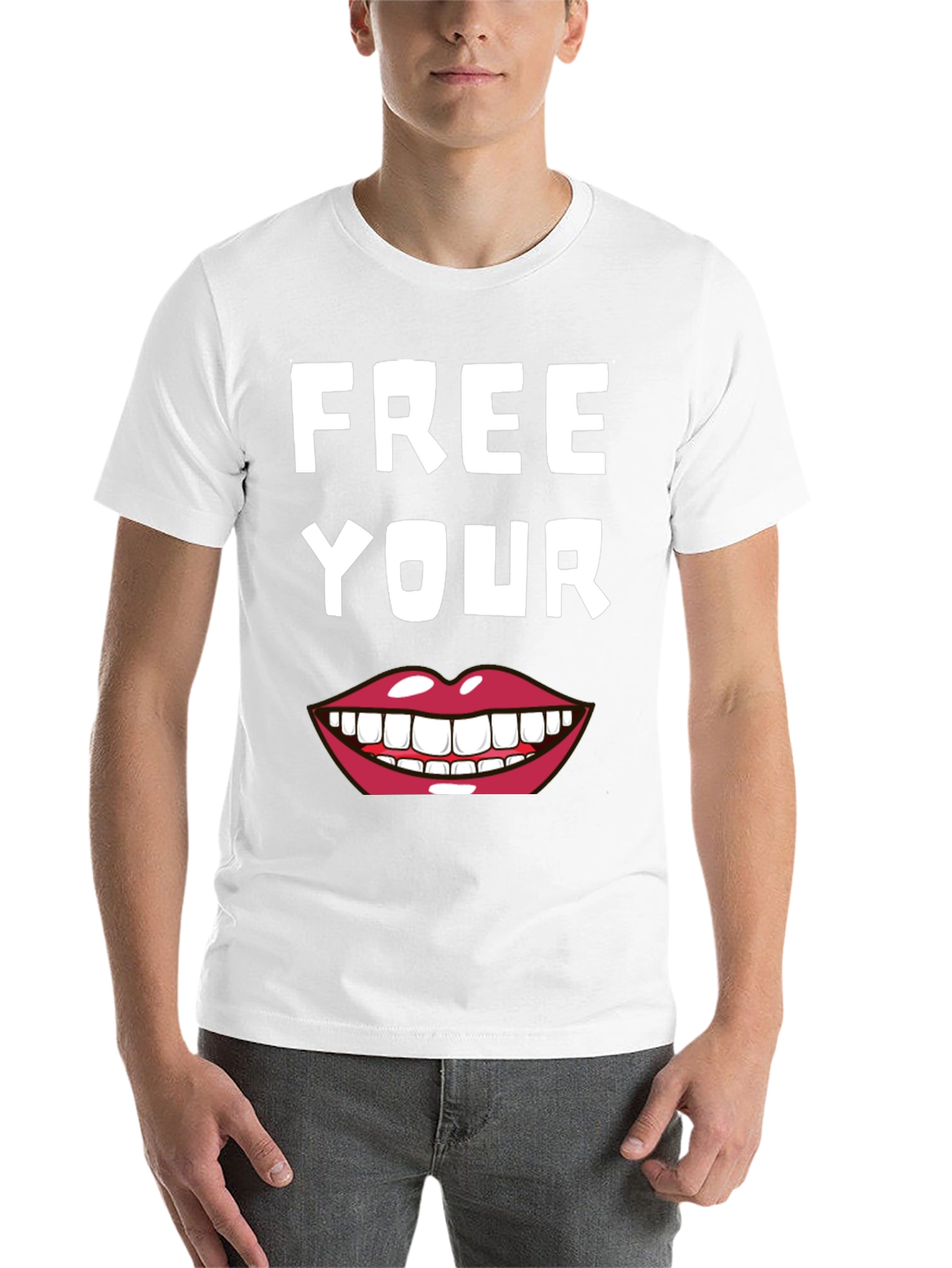 Black Free Your Smile Graphic Tee view 14