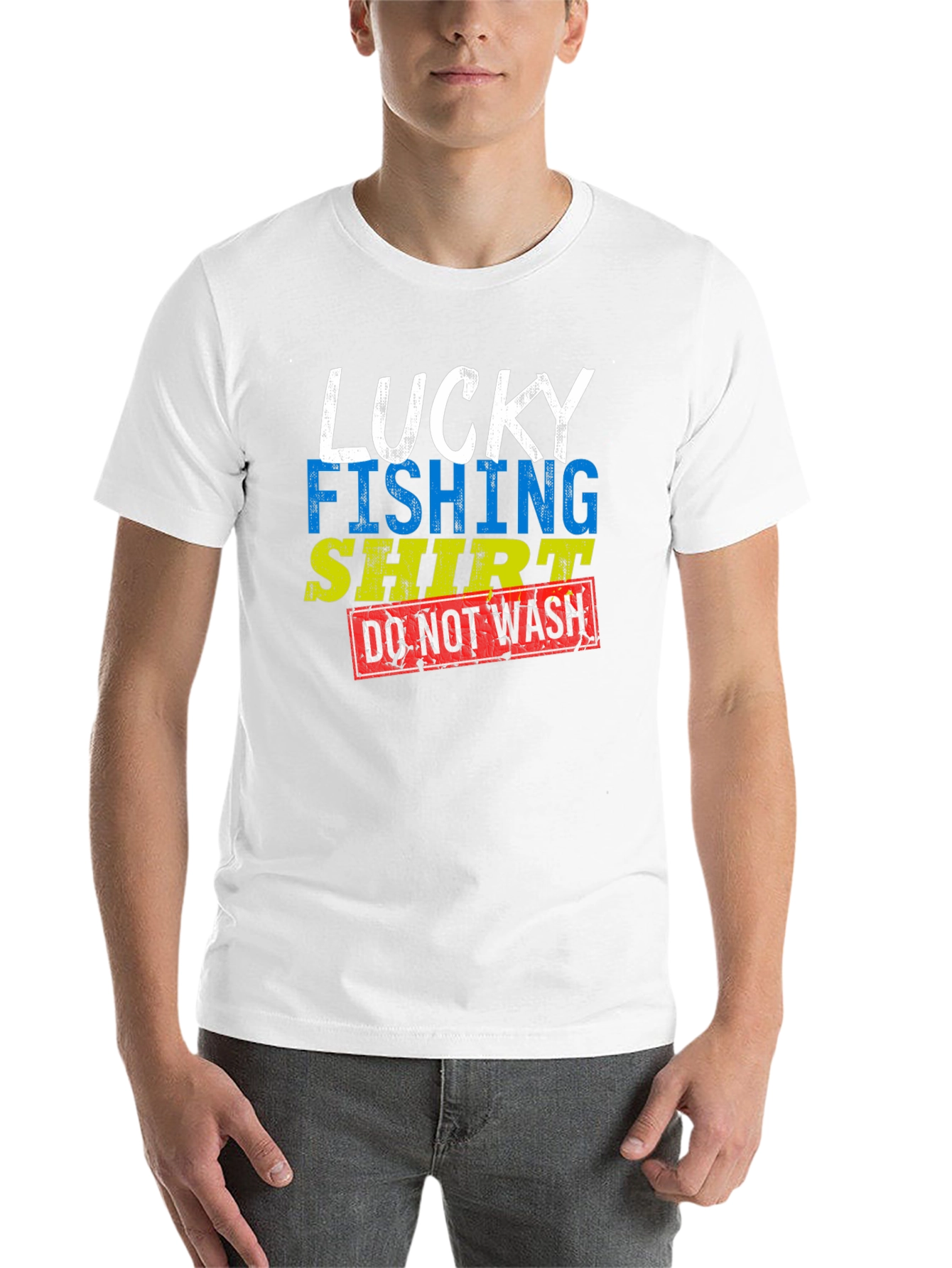 Black Lucky Fishing Shirt - Novelty Graphic Tee view 14