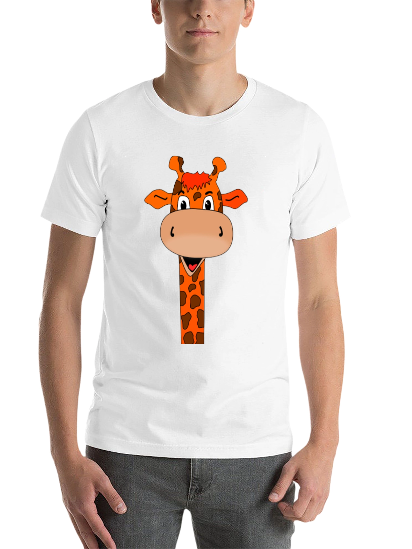 Black Giraffe Graphic Tee - Men's Black T-Shirt view 14
