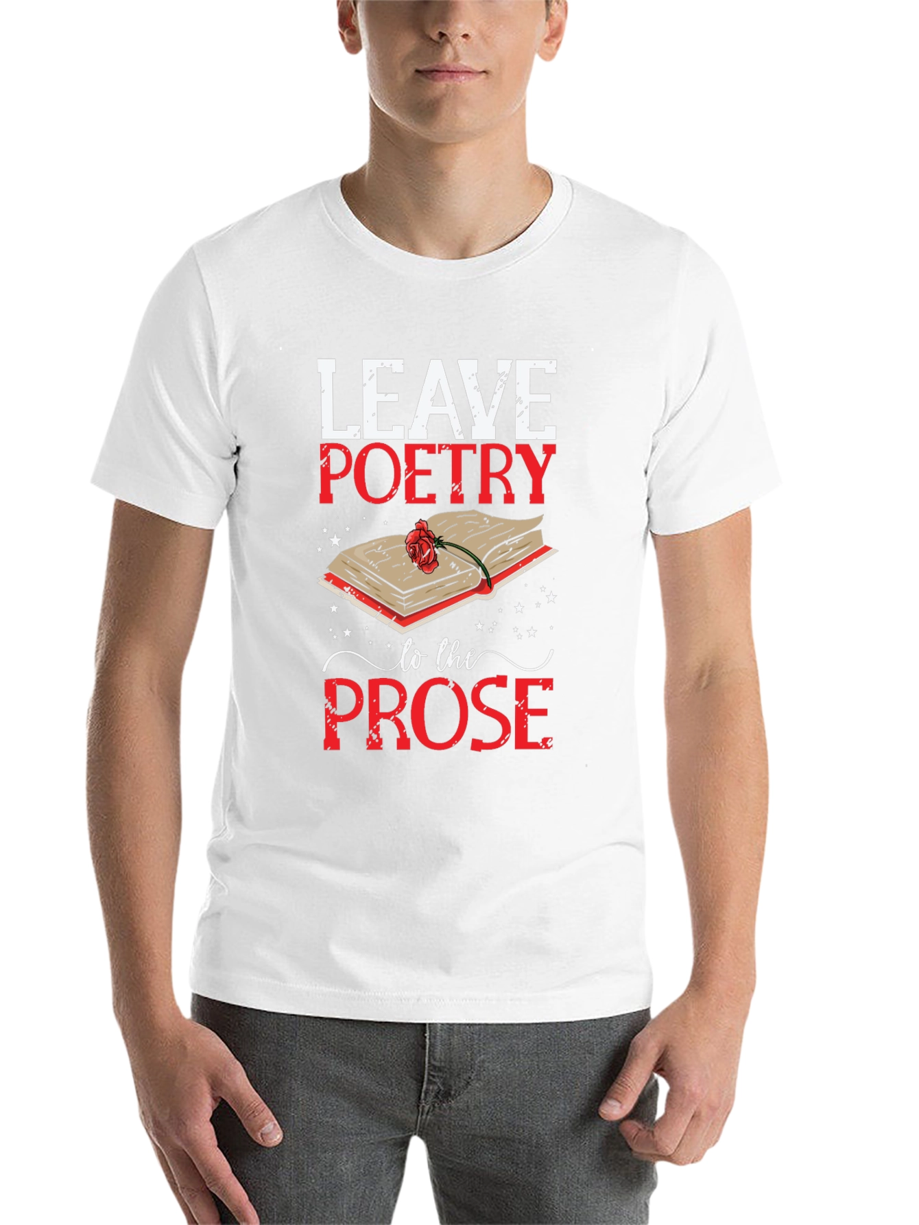 Black Leave Poetry to the Prose Graphic T-Shirt view 14