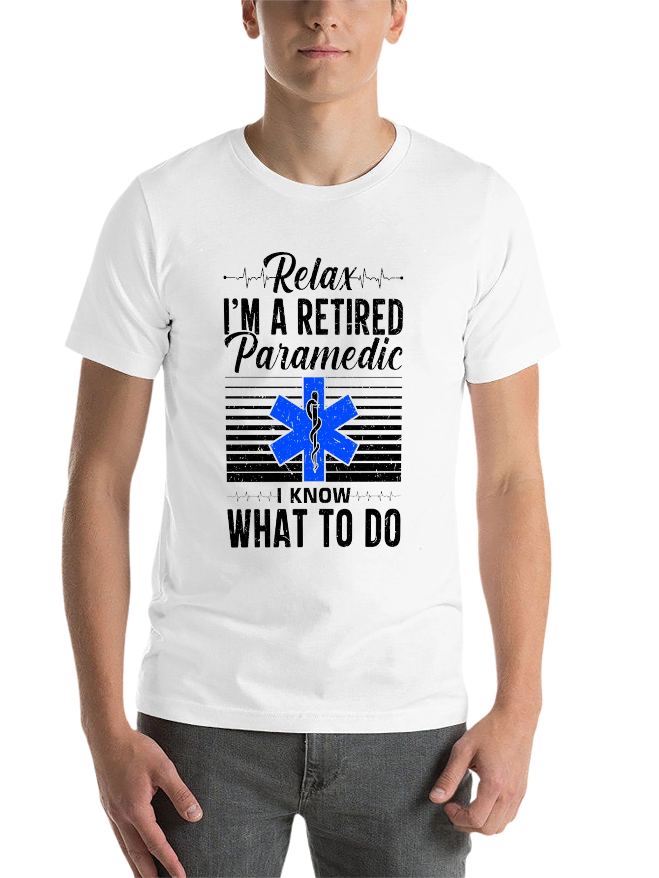 Black Retired Paramedic T-Shirt - Relax, I Know What To Do view 14