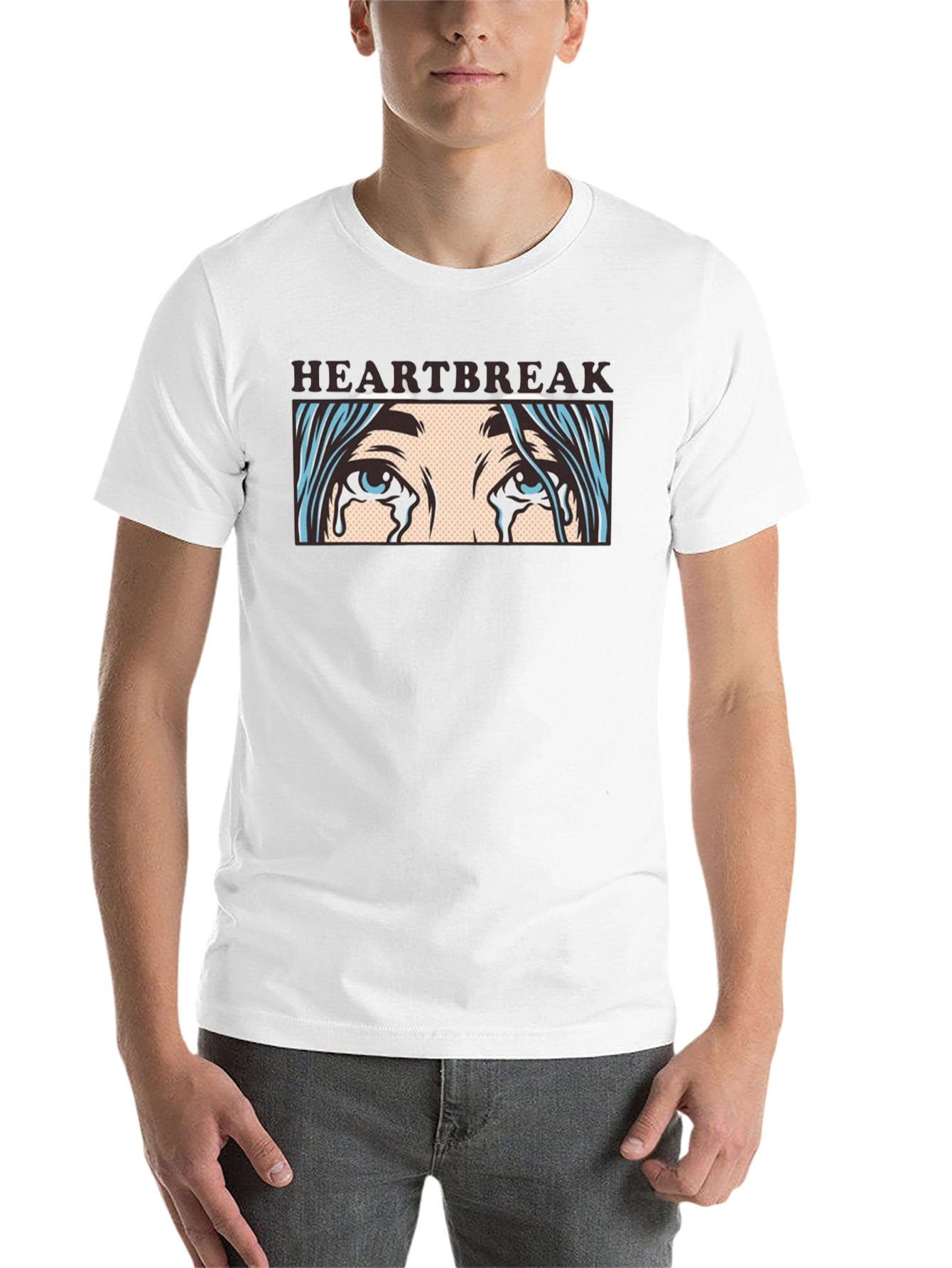 Black Heartbreak Graphic T-Shirt - Unisex Black Tee view 14