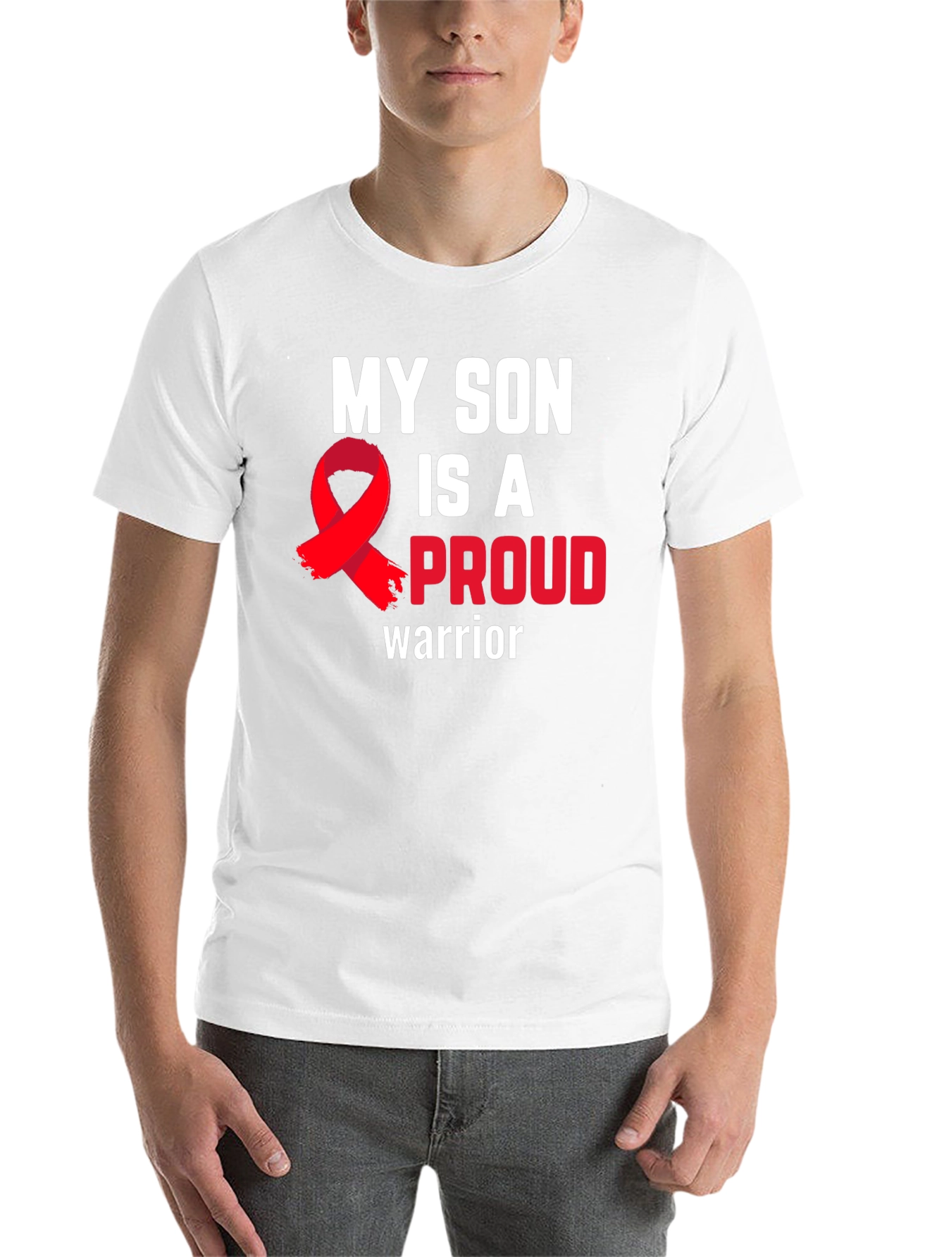 Black My Son Is A Proud Warrior T-Shirt - Support view 14