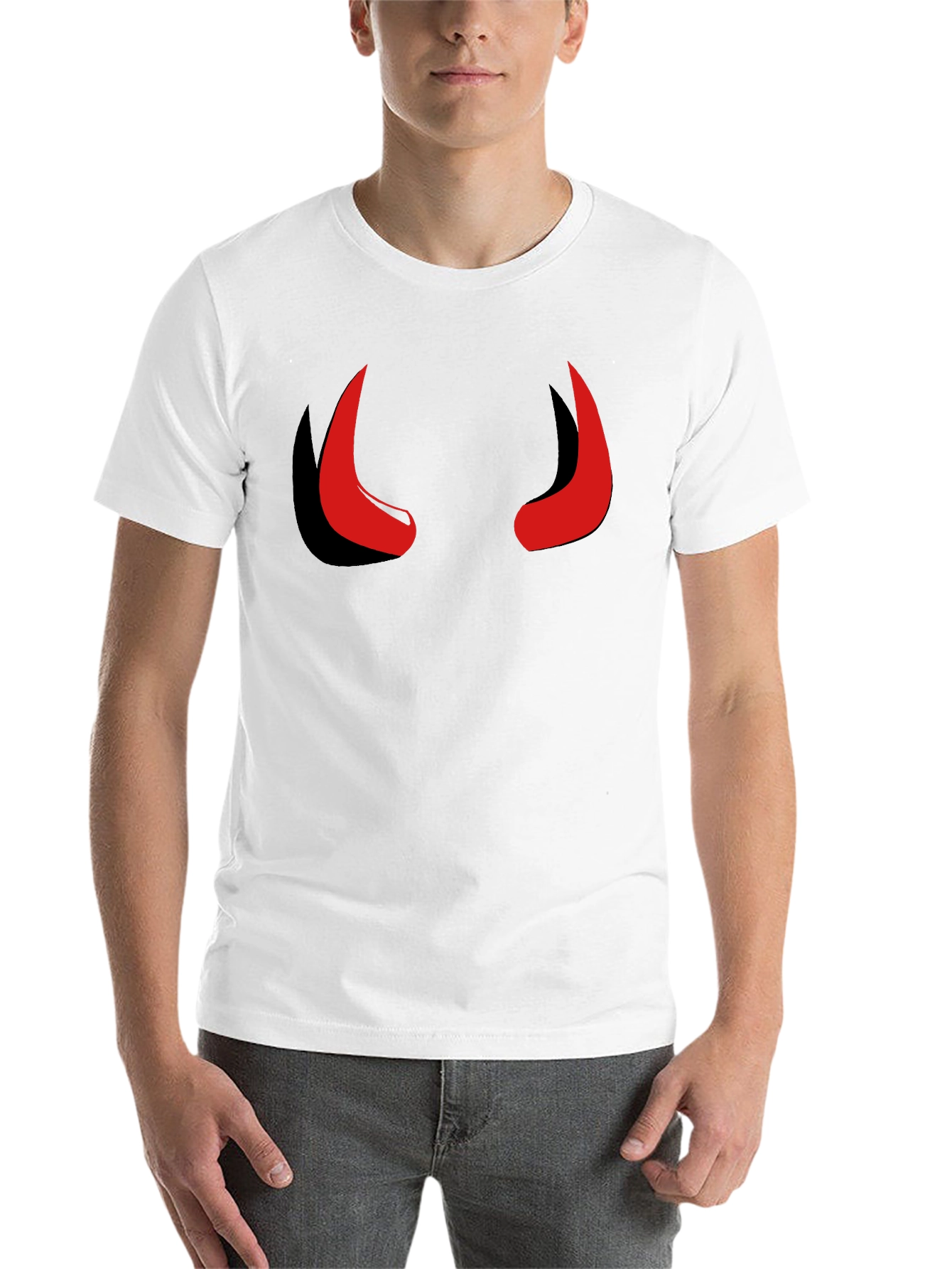 Black Devil Horns Graphic Tee - Mens Black Short Sleeve Shirt view 14