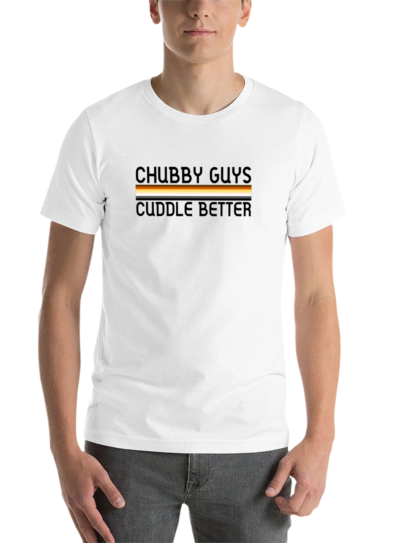 Black Chubby Guys Cuddle Better Graphic Tee - Black T-Shirt view 14