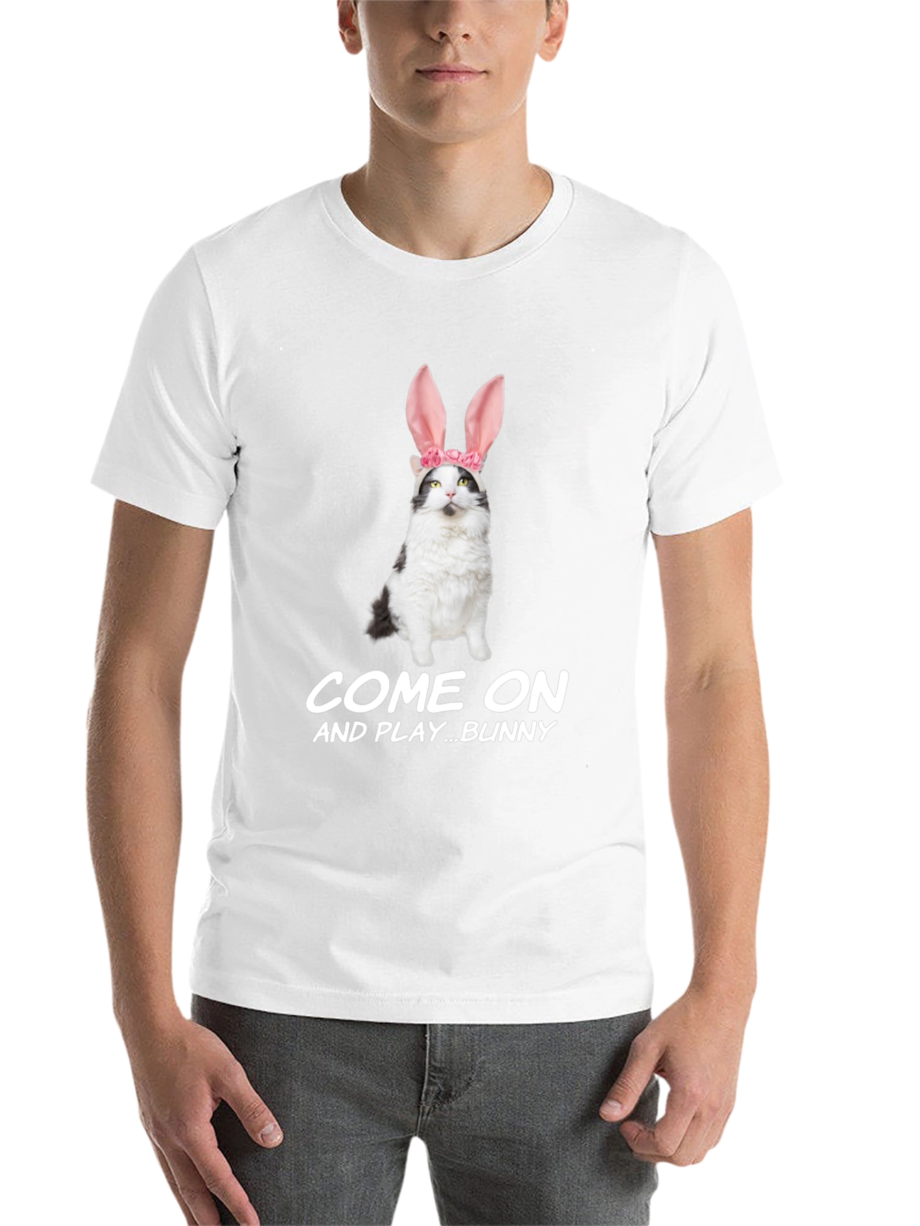 Black Come On Bunny T-Shirt view 14
